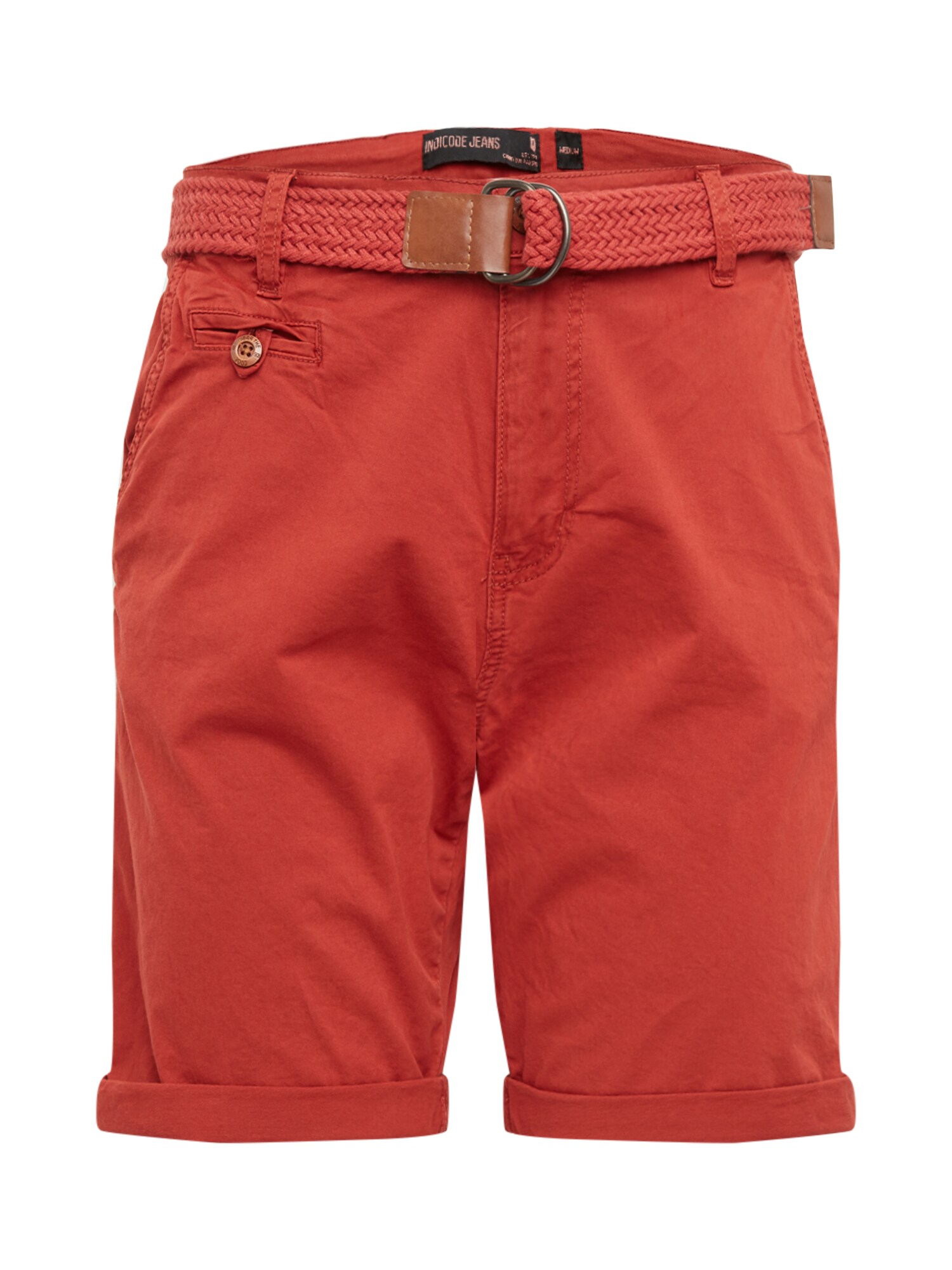 INDICODE JEANS Kelnės 'Conor'  vyno raudona spalva