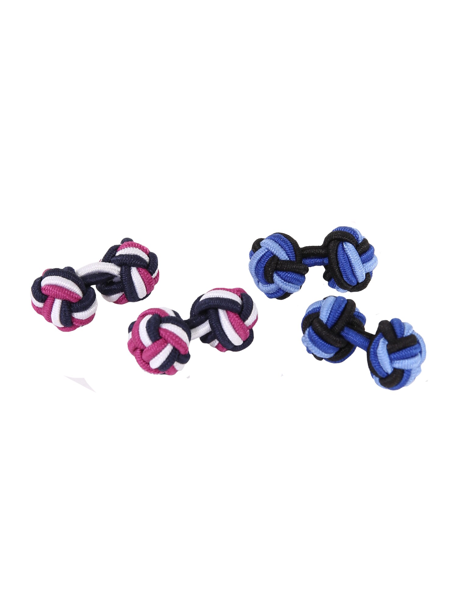 BURTON MENSWEAR LONDON Sąsaga '2 Pack Fabric Knot Cufflink'  tamsiai mėlyna