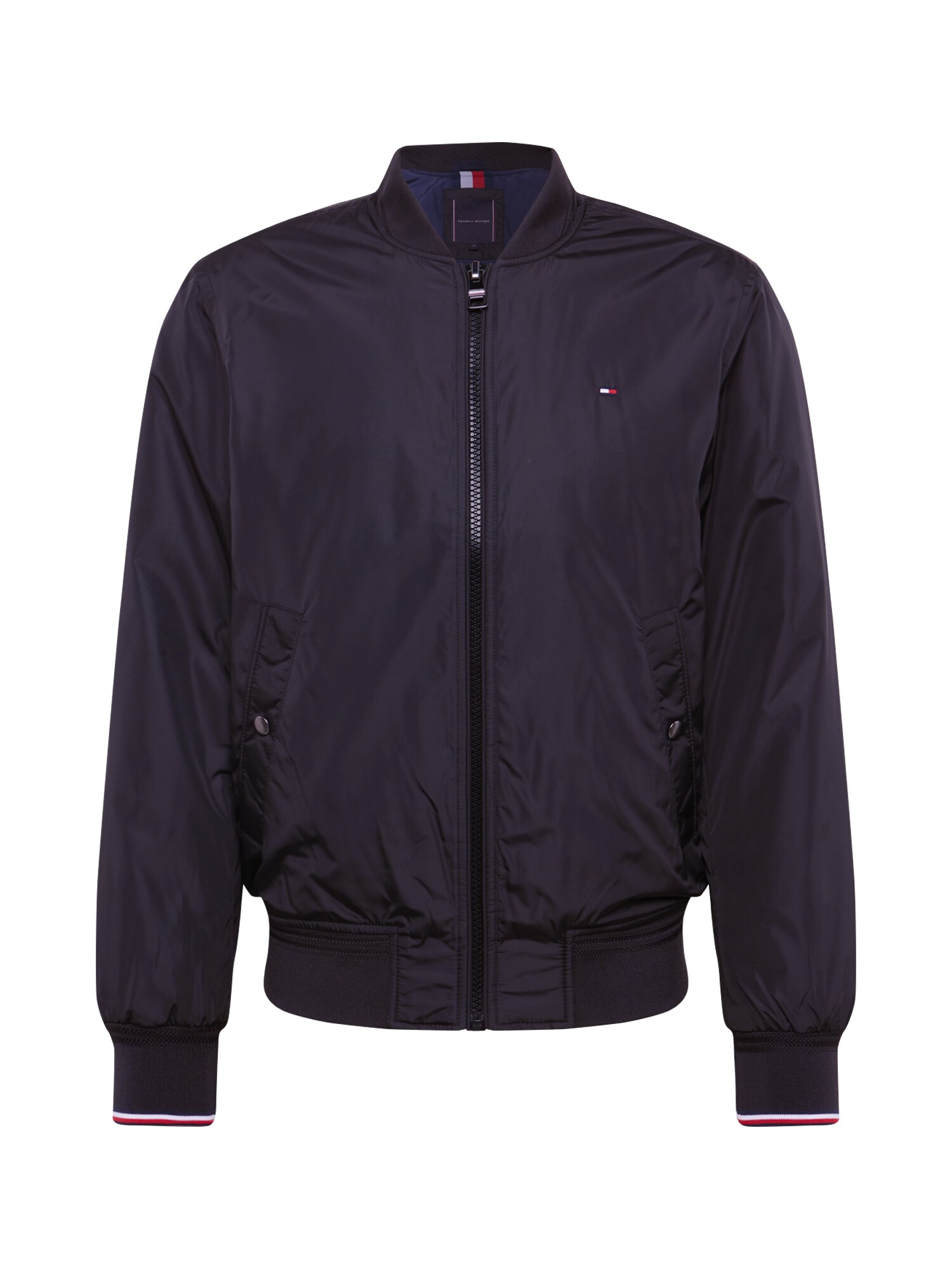 TOMMY HILFIGER Demisezoninė striukė 'PADDED BOMBER'  juoda