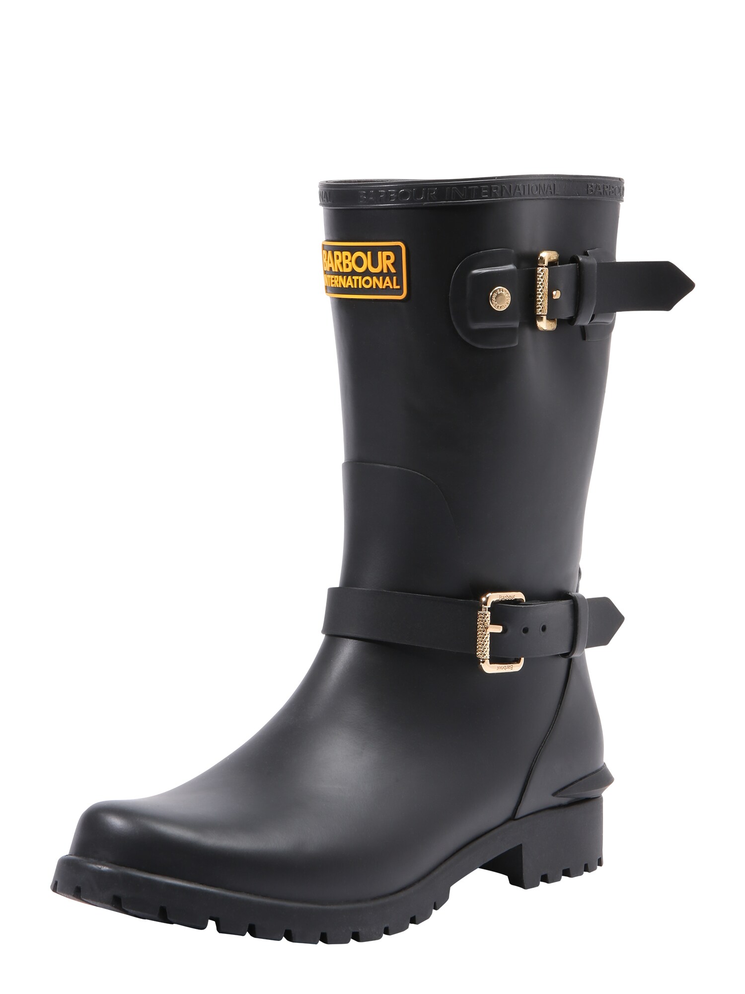 Barbour International Dames Laarzen Monza Zwart barbour international kopen in de aanbieding