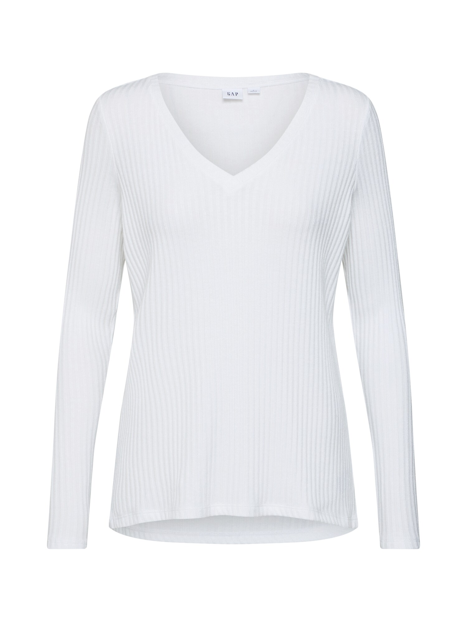 Gap Dames Trui Ls Plush Rib Vnk Wit gap kopen in de aanbieding
