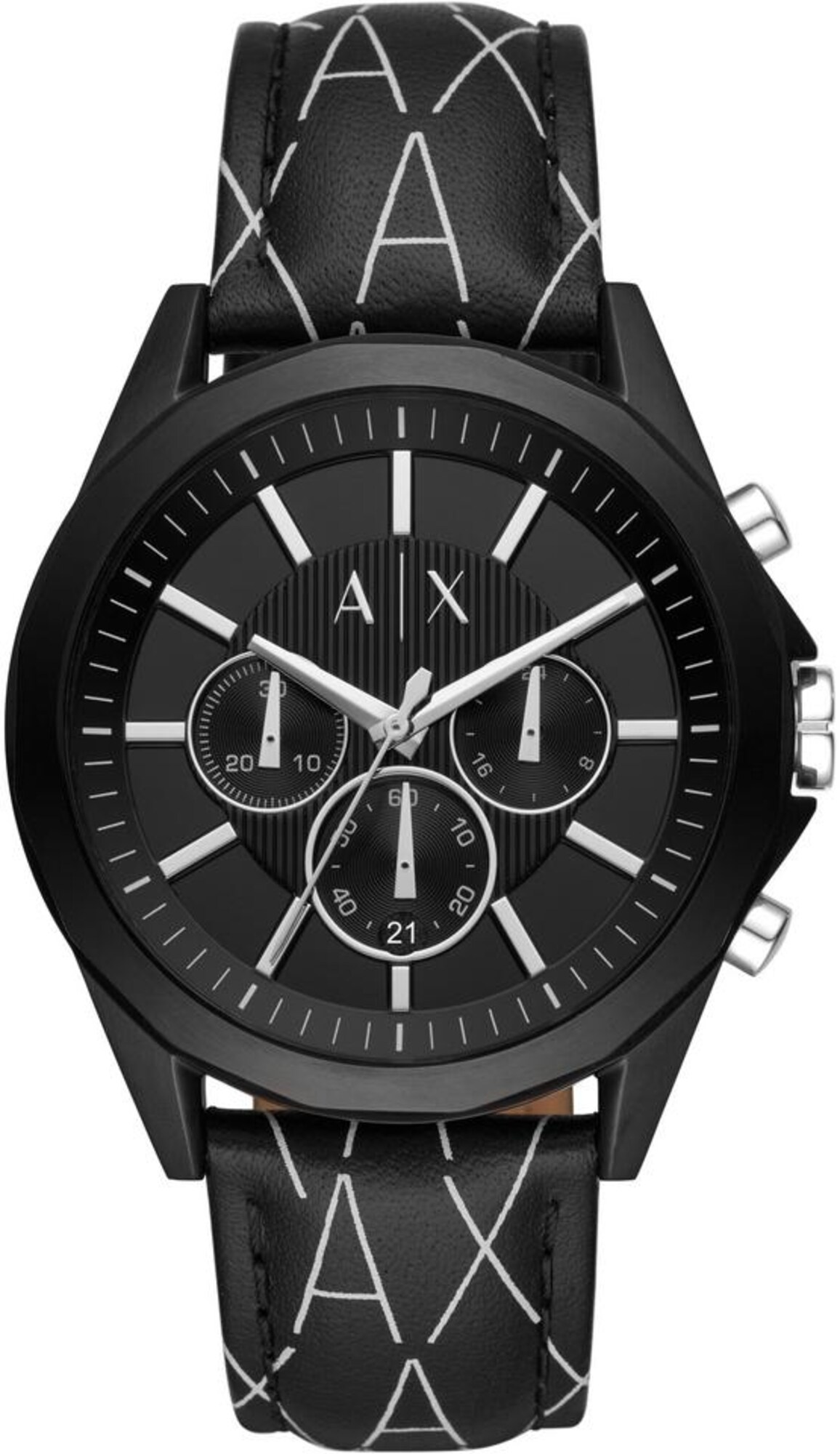 ARMANI EXCHANGE Chronograph schwarz / weiß