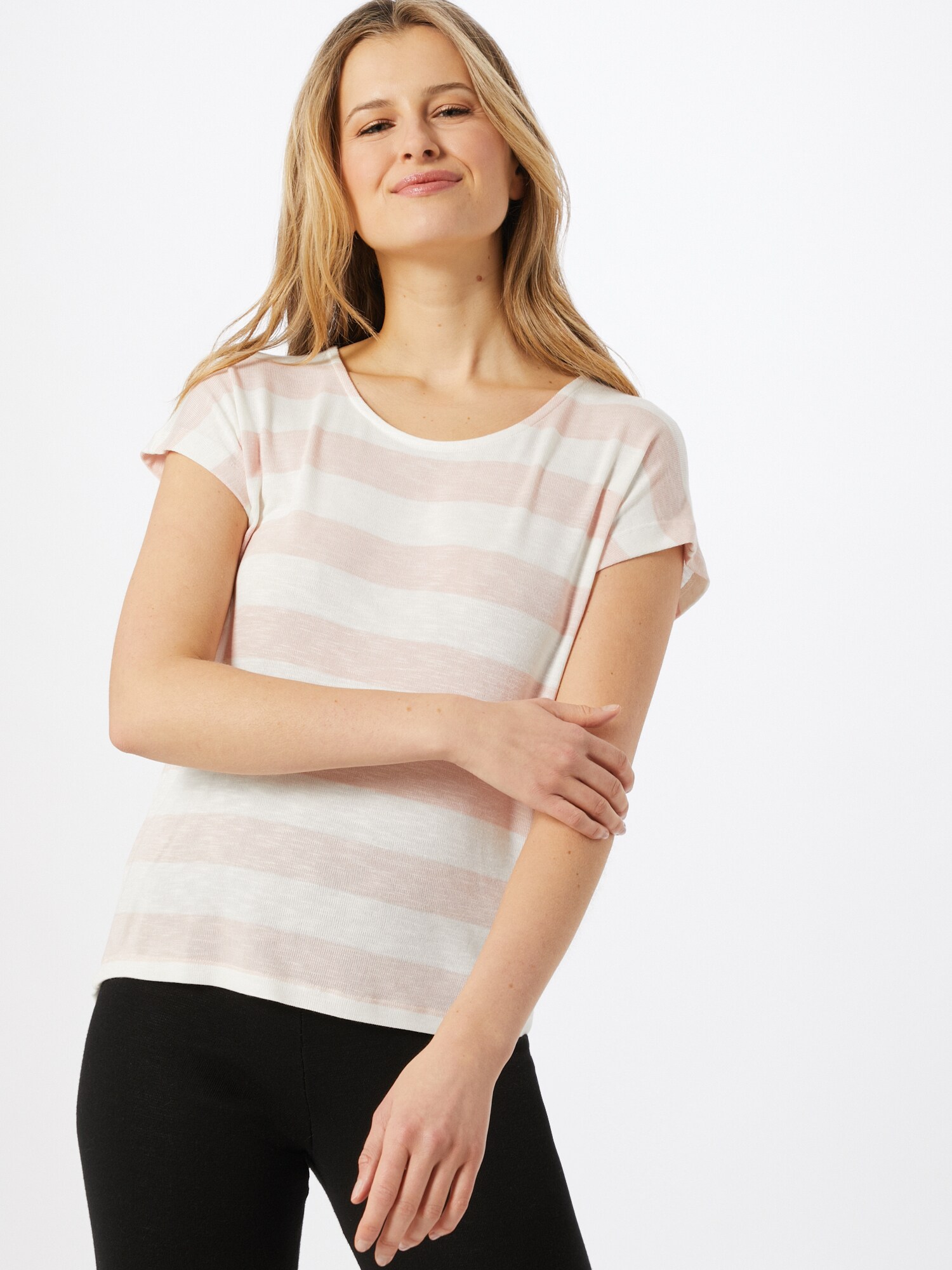 VERO MODA Póló  rózsaszín / fehér termék 2. képe