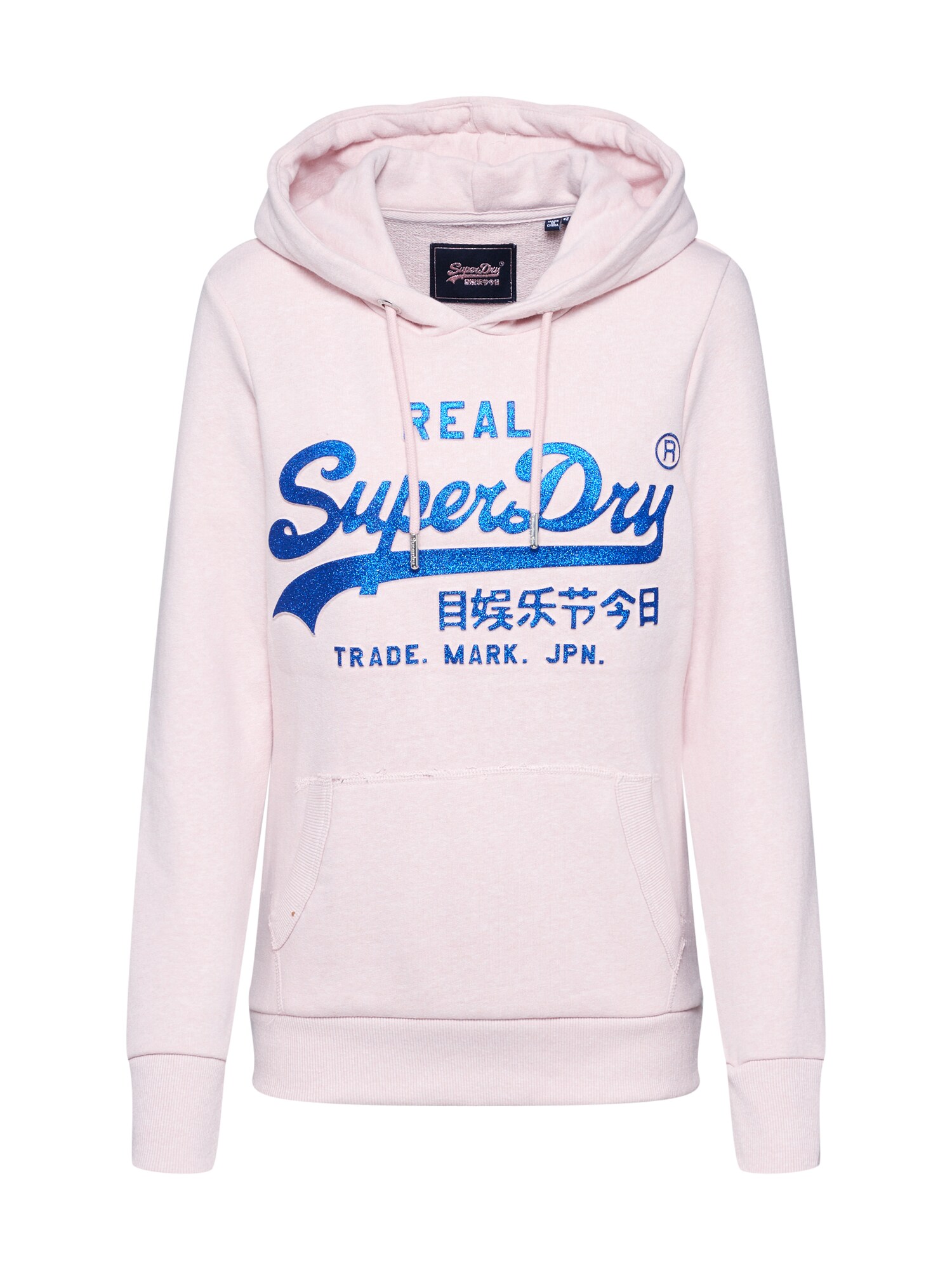 Superdry Megztinis be užsegimo  rožių spalva / mėlyna