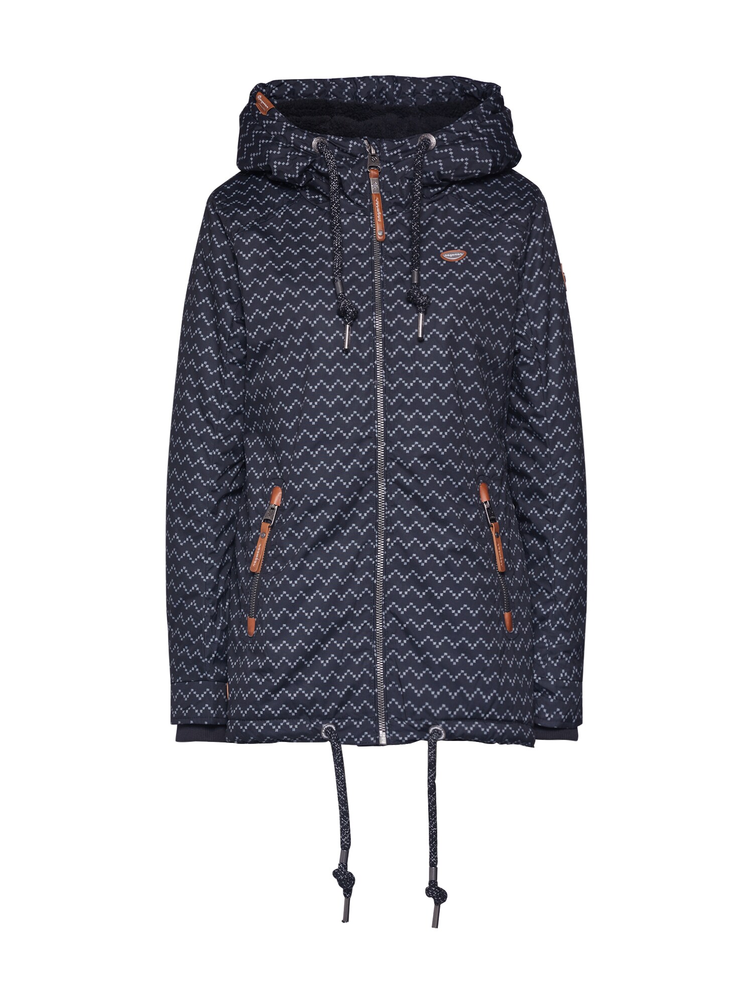 Ragwear Žieminė striukė 'ZUZKA ZIG ZAG'  juoda