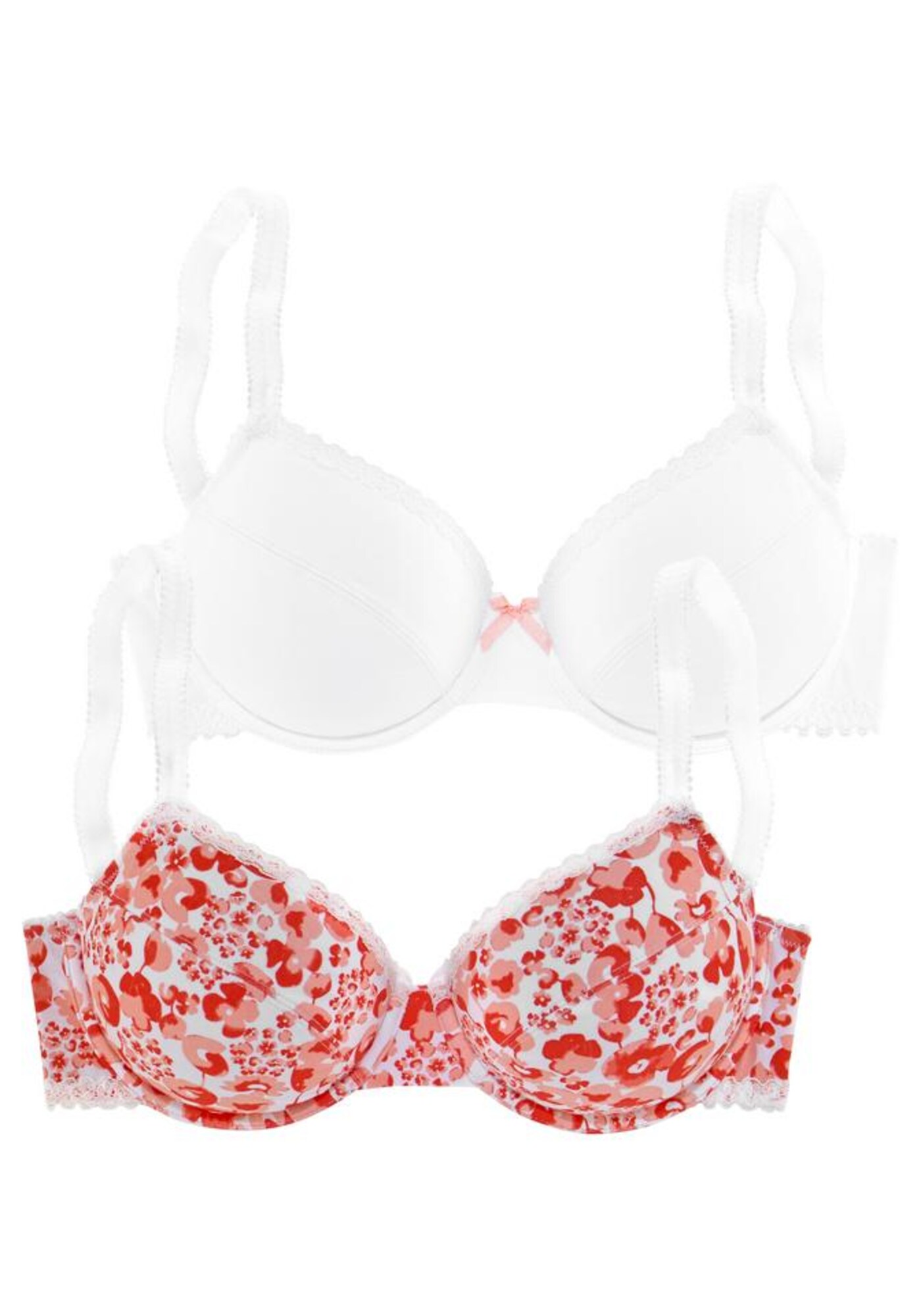 PETITE FLEUR Sutien  roșu / alb