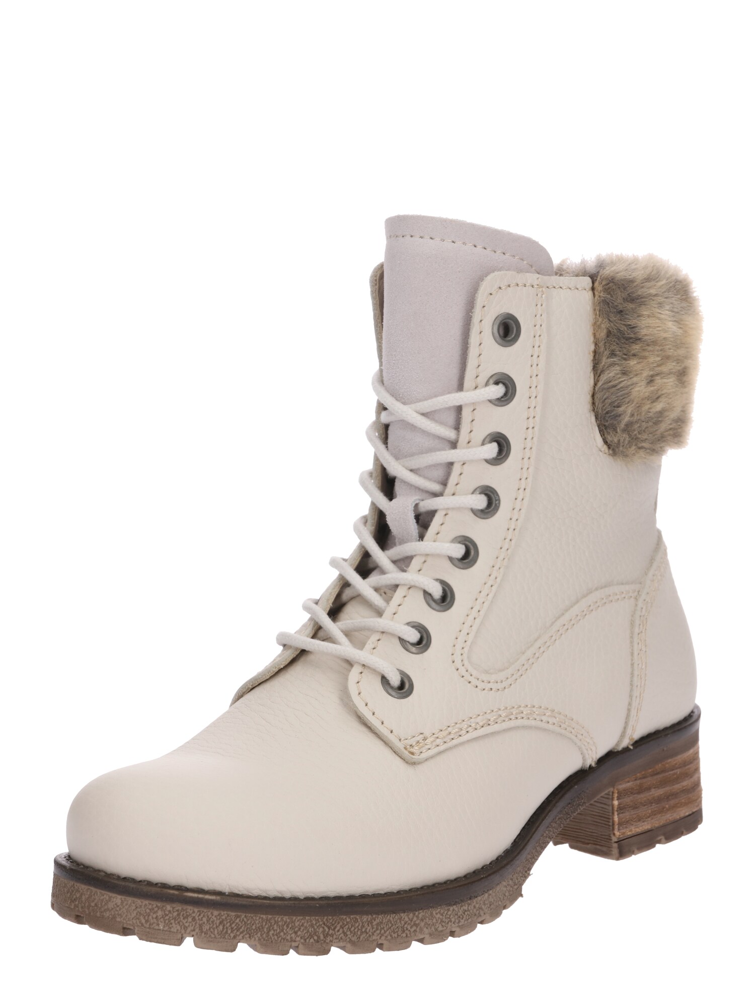 Bullboxer Dames Veterlaarzen Creme bullboxer kopen in de aanbieding