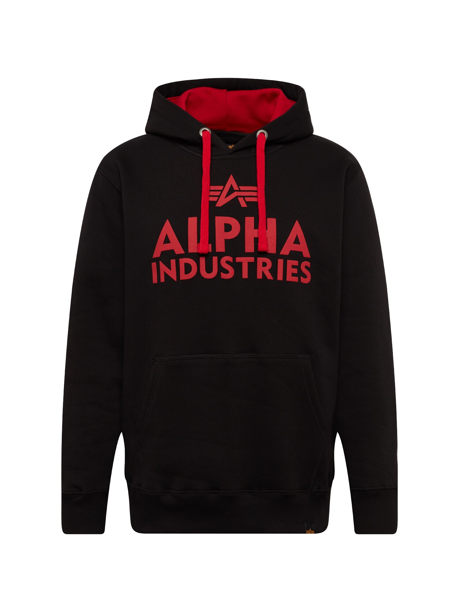 ALPHA INDUSTRIES Megztinis be užsegimo  juoda / raudona