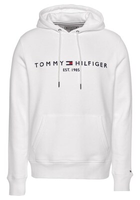 TOMMY HILFIGER Sudadera 'Logo Embroidery Flex Drawstring'  navy / rojo / blanco