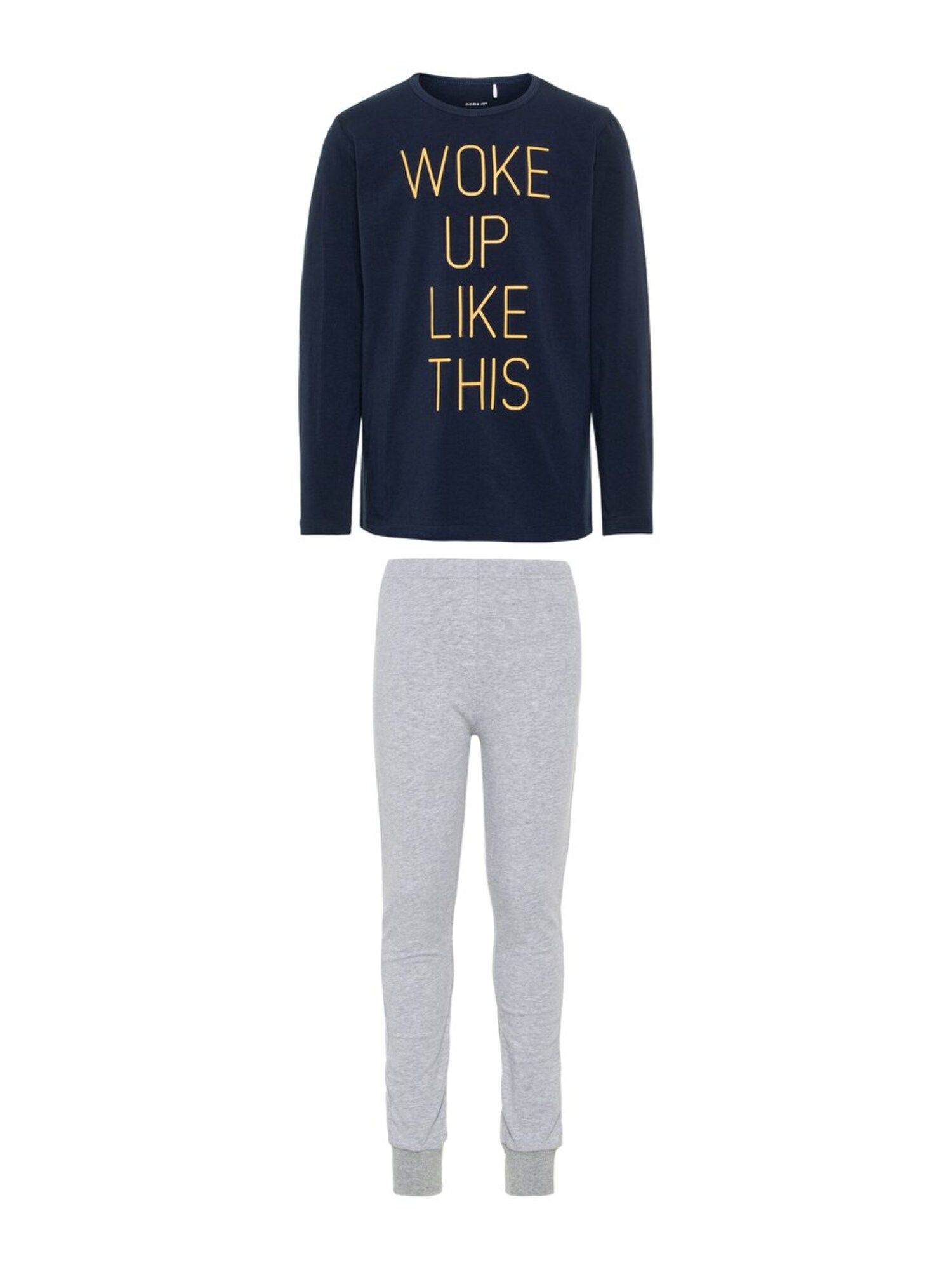 Name It Jongens Nachtkledij Navy Geel Grijs Gemeleerd name it kopen in de aanbieding