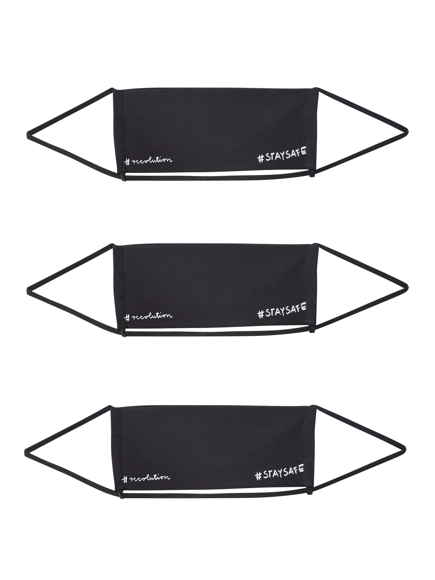 recolution Veido kaukė '3er Pack STAYSAFE'  juoda