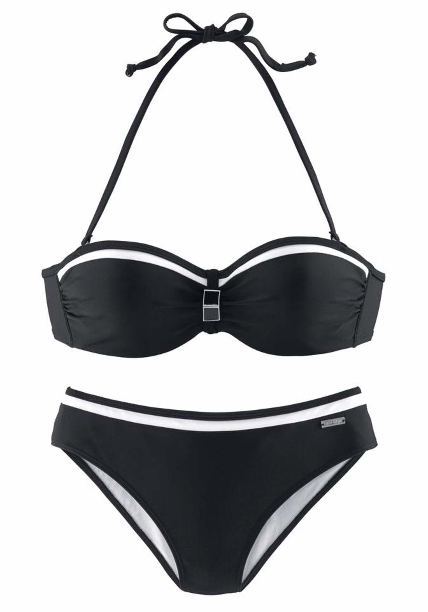LASCANA Bikiny  čierna / biela