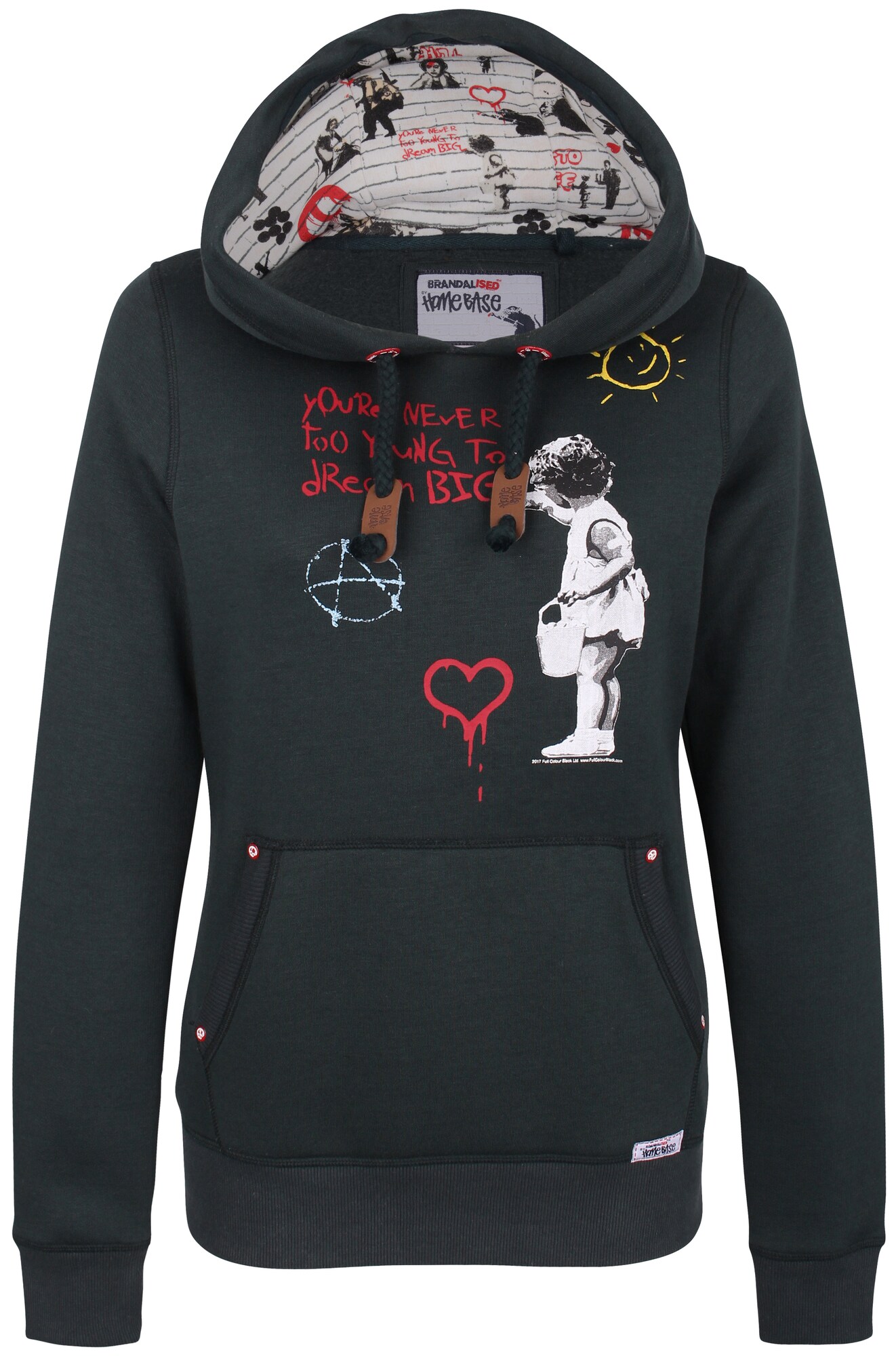 Homebase Dames Sweatshirt Geel Donkergroen Lichtrood Wit homebase kopen in de aanbieding