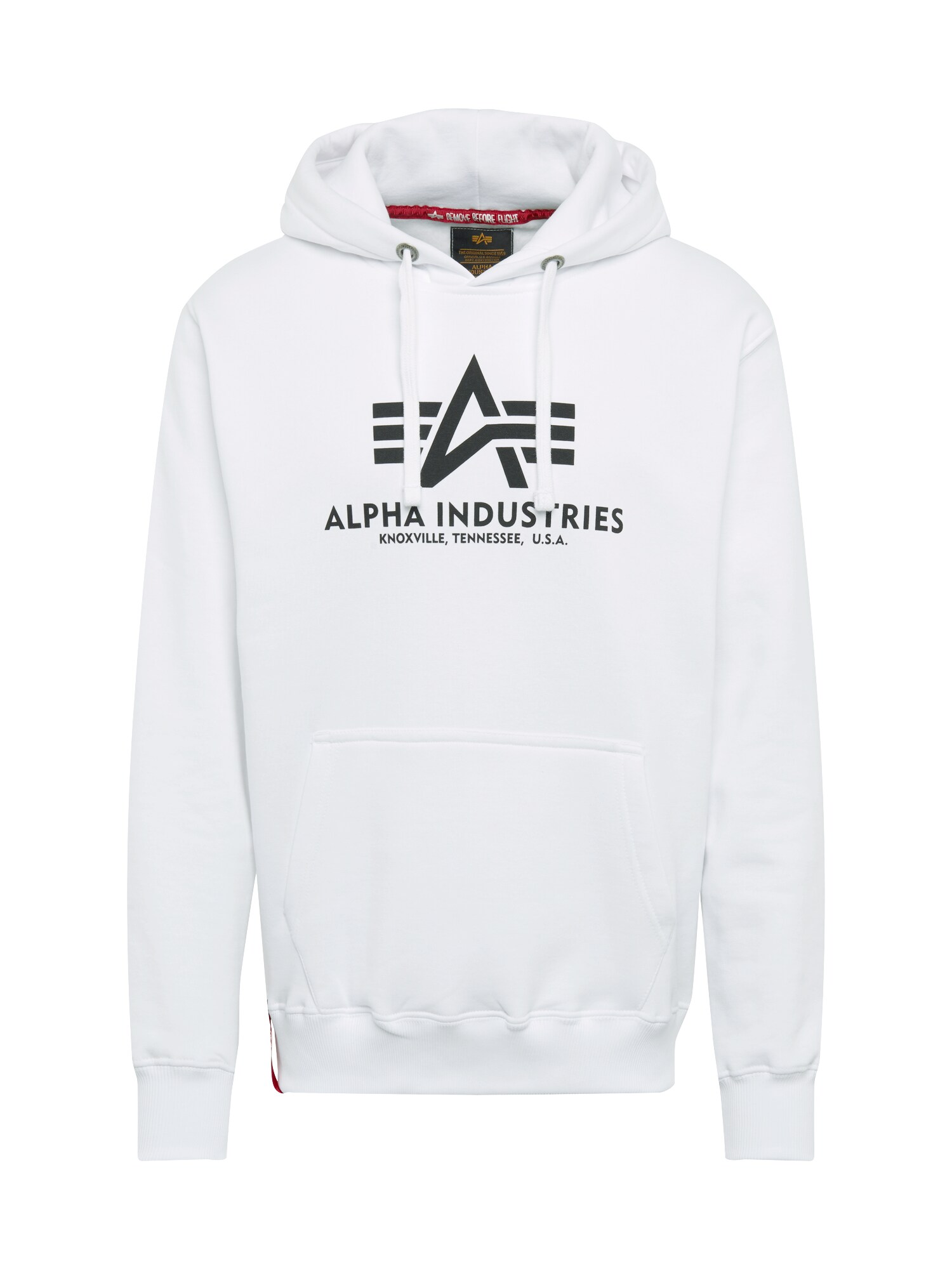 ALPHA INDUSTRIES Megztinis be užsegimo 'Basic'  juoda / balta