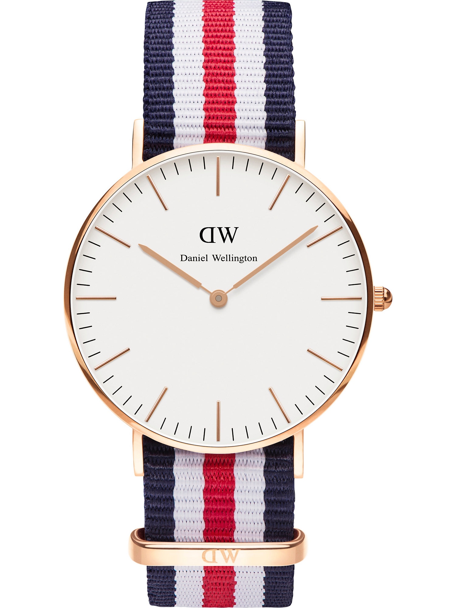 Daniel Wellington Analoginis (įprasto dizaino) laikrodis 'Classic Canterbury RG White' tamsiai mėlyna / auksas / raudona / balta