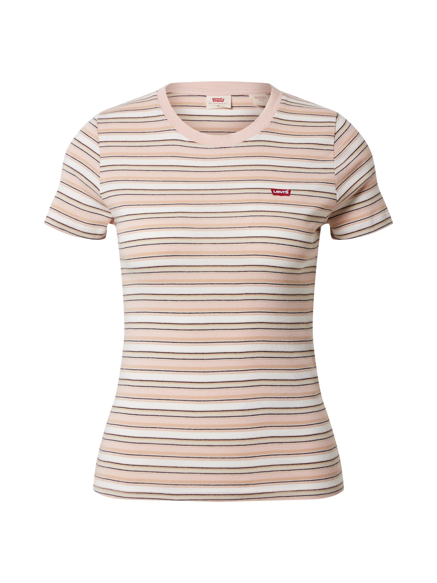 LEVI'S Marškinėliai 'RIB BABY'  balta / rožių spalva