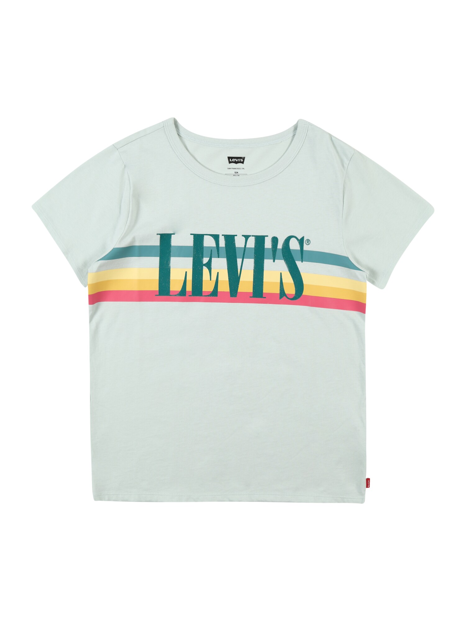LEVI'S Marškinėliai 'GRAPHIC'  mėtų spalva / šviesiai raudona / oranžinė / geltona / žalia