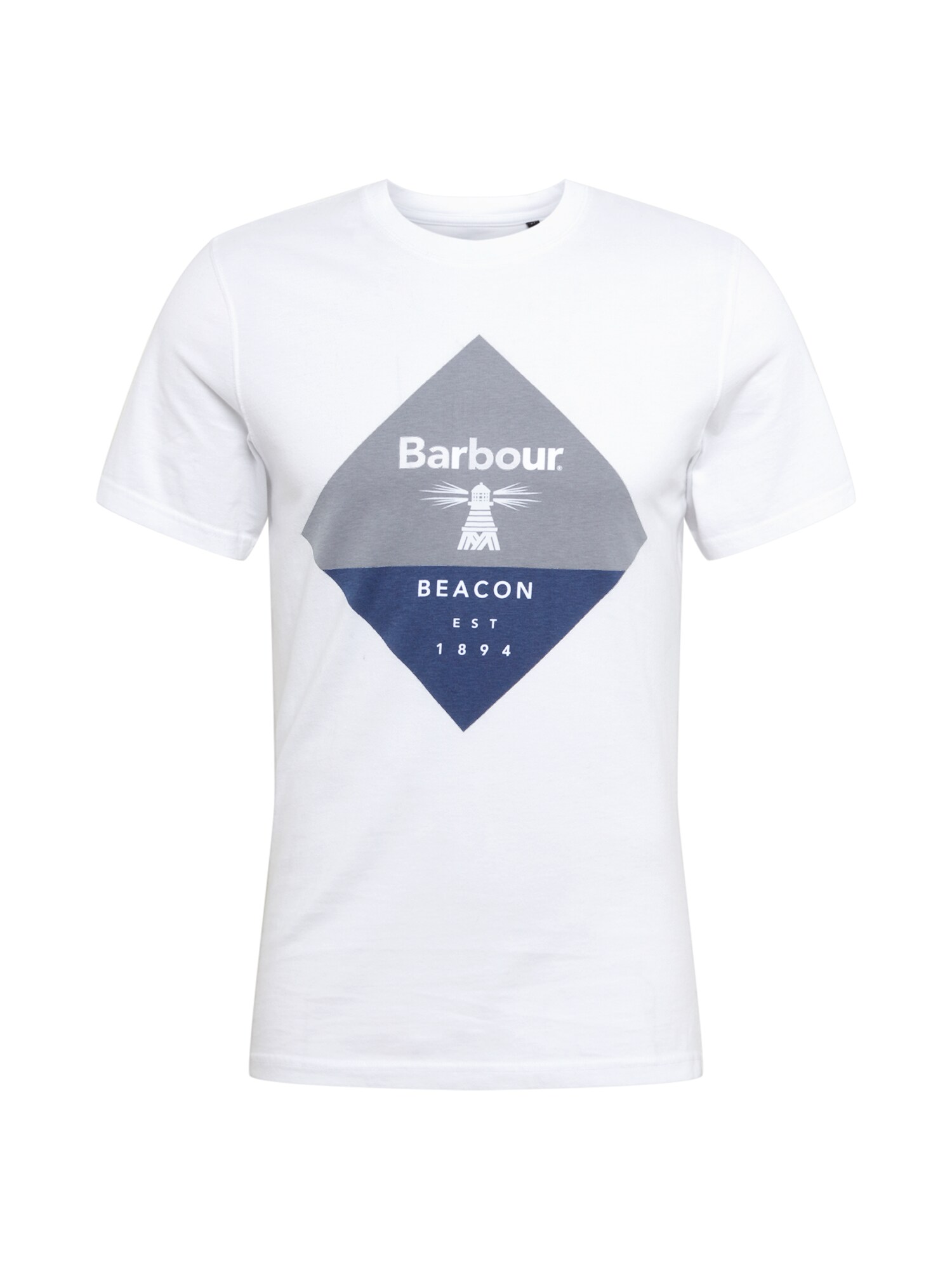 Beacon by Barbour Marškinėliai  balta / melsvai pilka / margai pilka