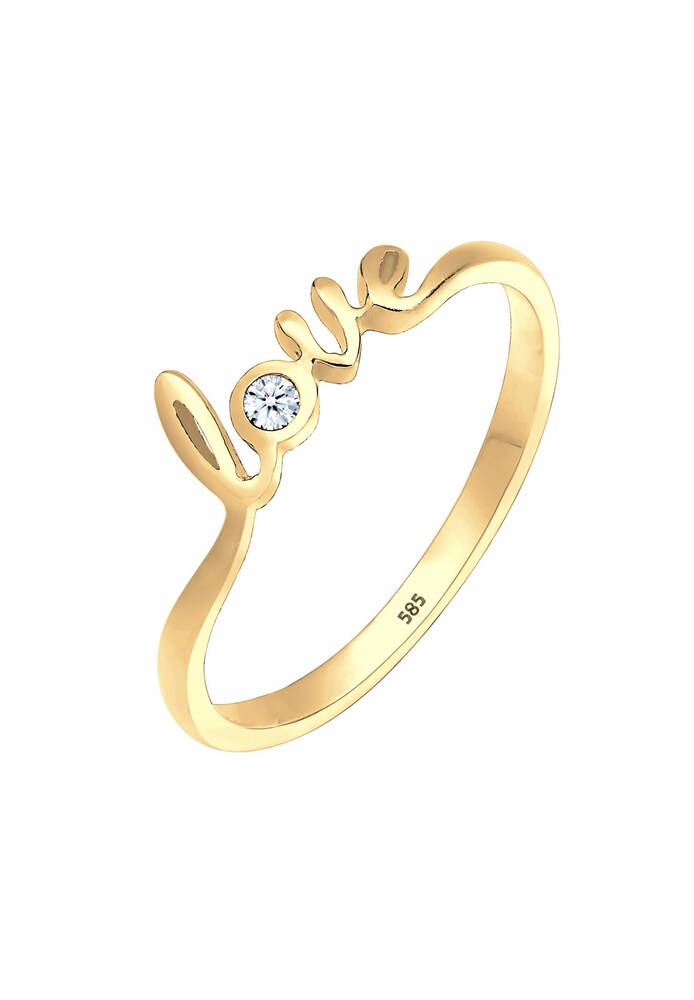 Elli DIAMONDS Ring 'Love' Damen Größe 56 gold