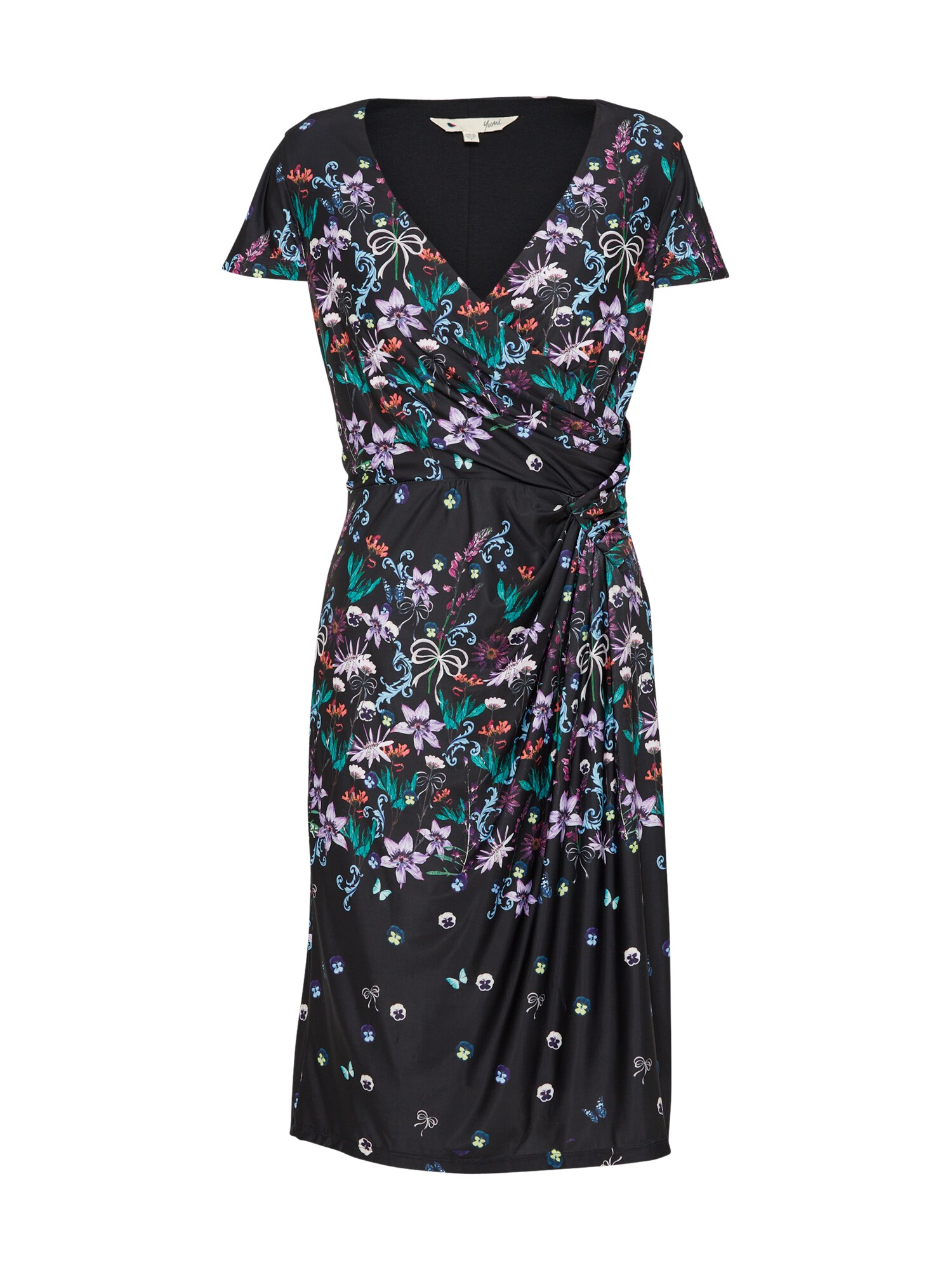 Yumi Dames Jurk French Botanical Gemengde Kleuren Zwart yumi kopen in de aanbieding