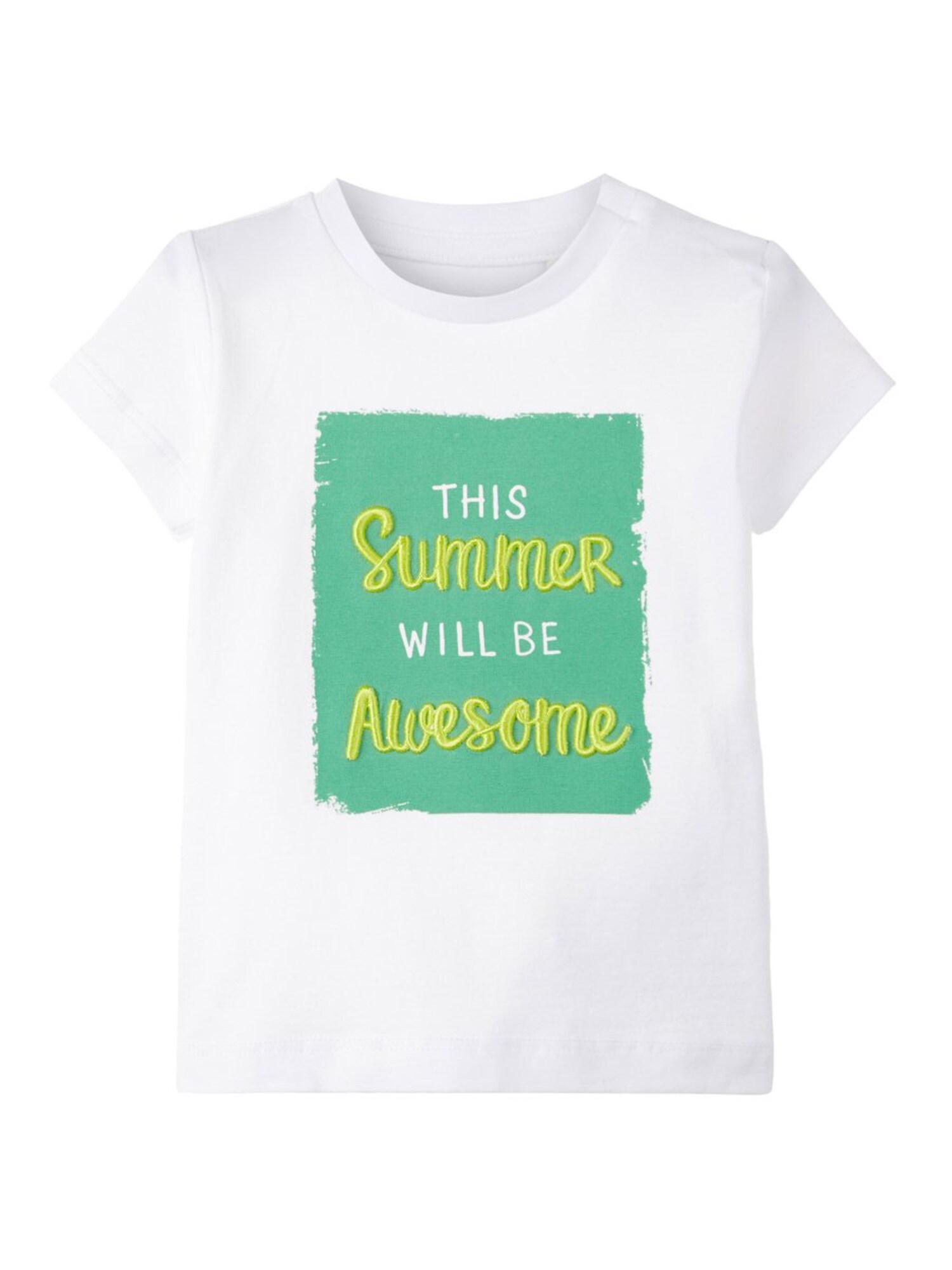 Name It Meisjes Shirt Geel Jade Groen Wit name it kopen in de aanbieding