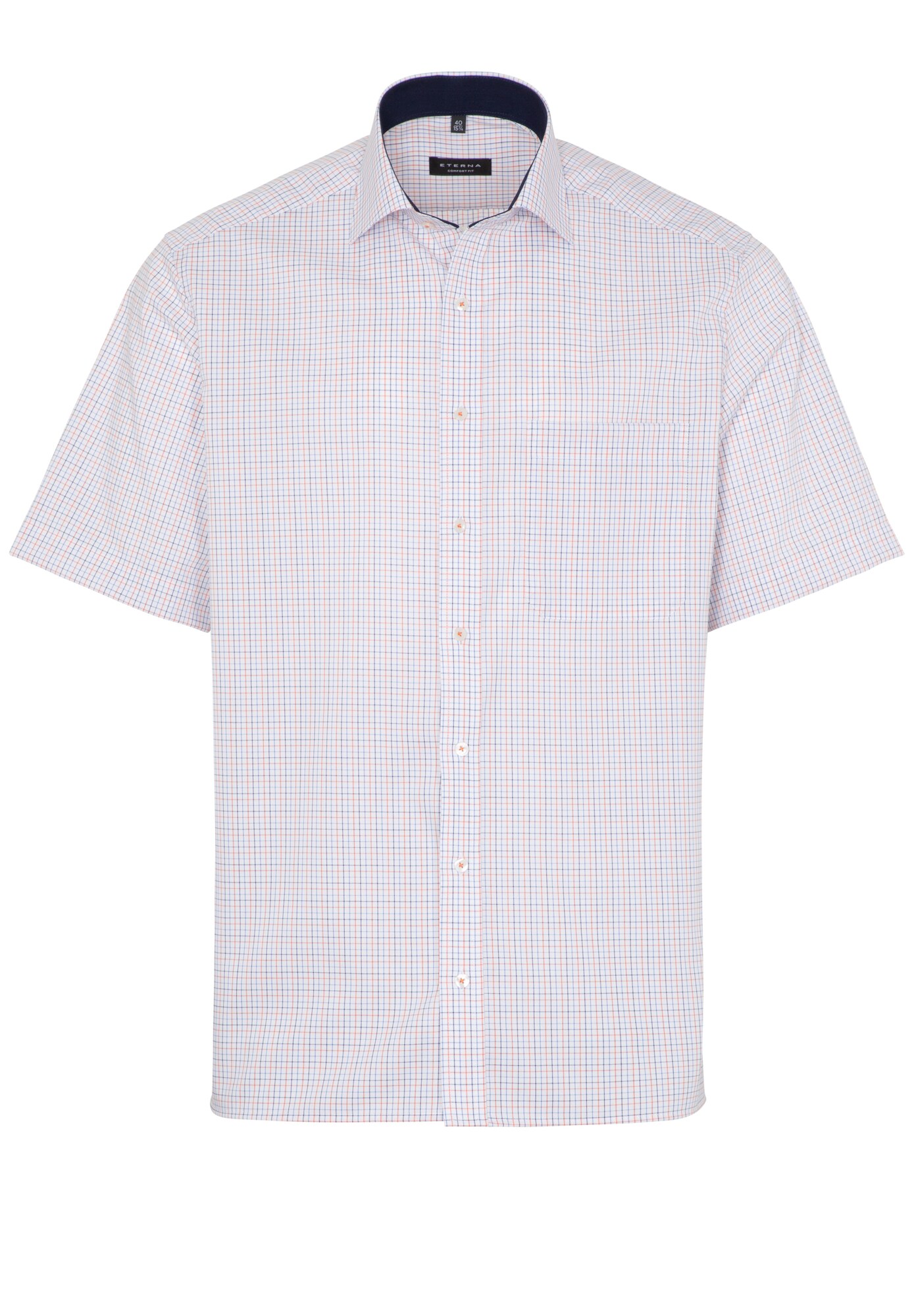 Eterna Heren Zakelijk Overhemd Marine Sinaasappel eterna kopen in de aanbieding