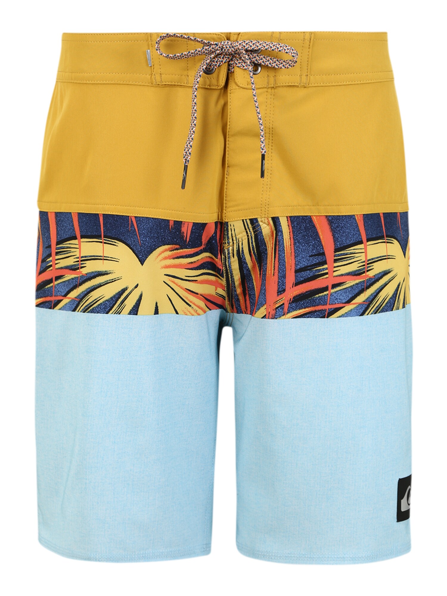 QUIKSILVER Maudymosi trumpikės 'Highline Paradiso'  aukso geltonumo spalva / šviesiai mėlyna / juoda
