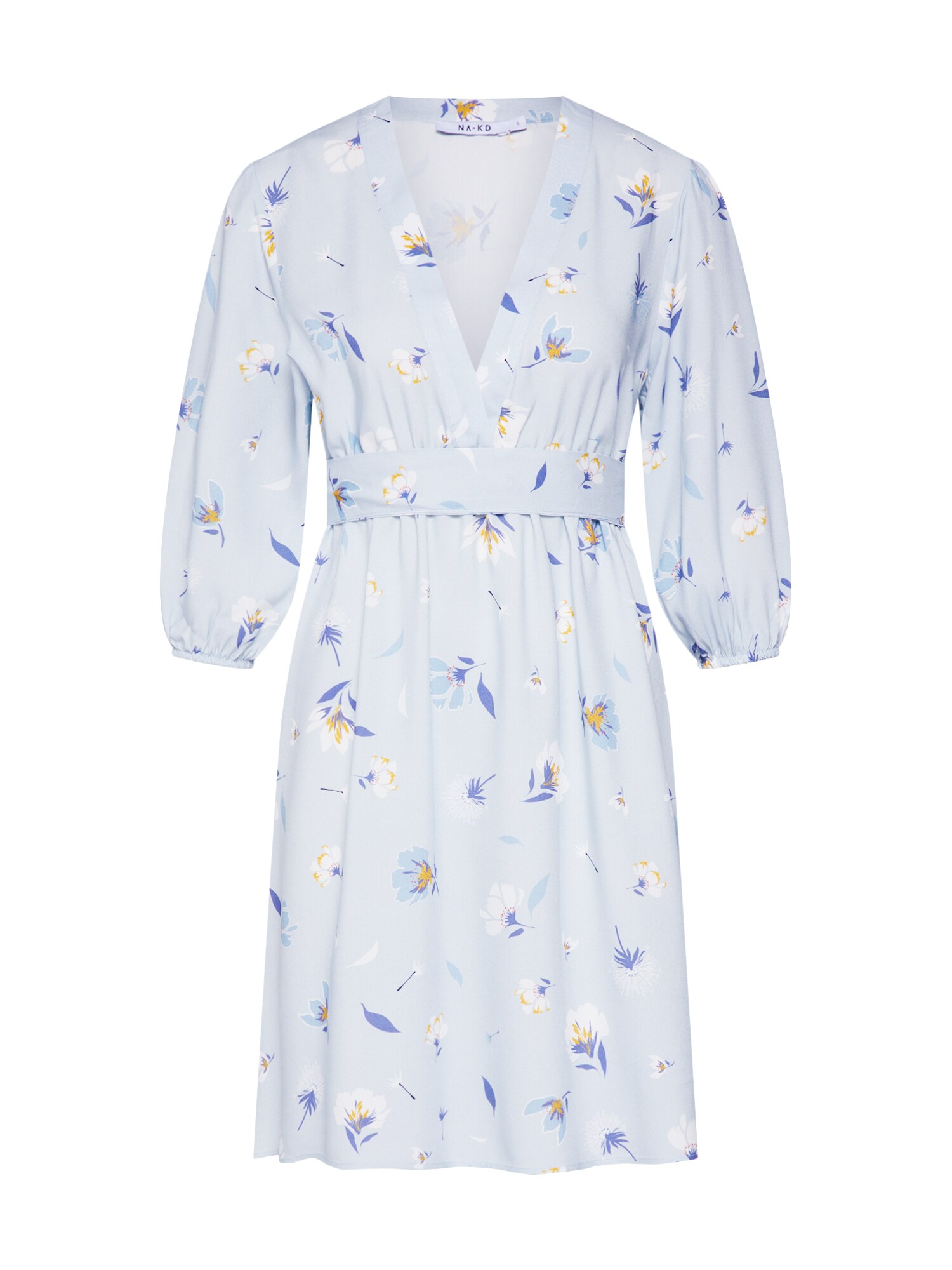 Na-Kd Na Kd Dames Zomerjurk Lichtblauw Wit na-kd kopen in de aanbieding