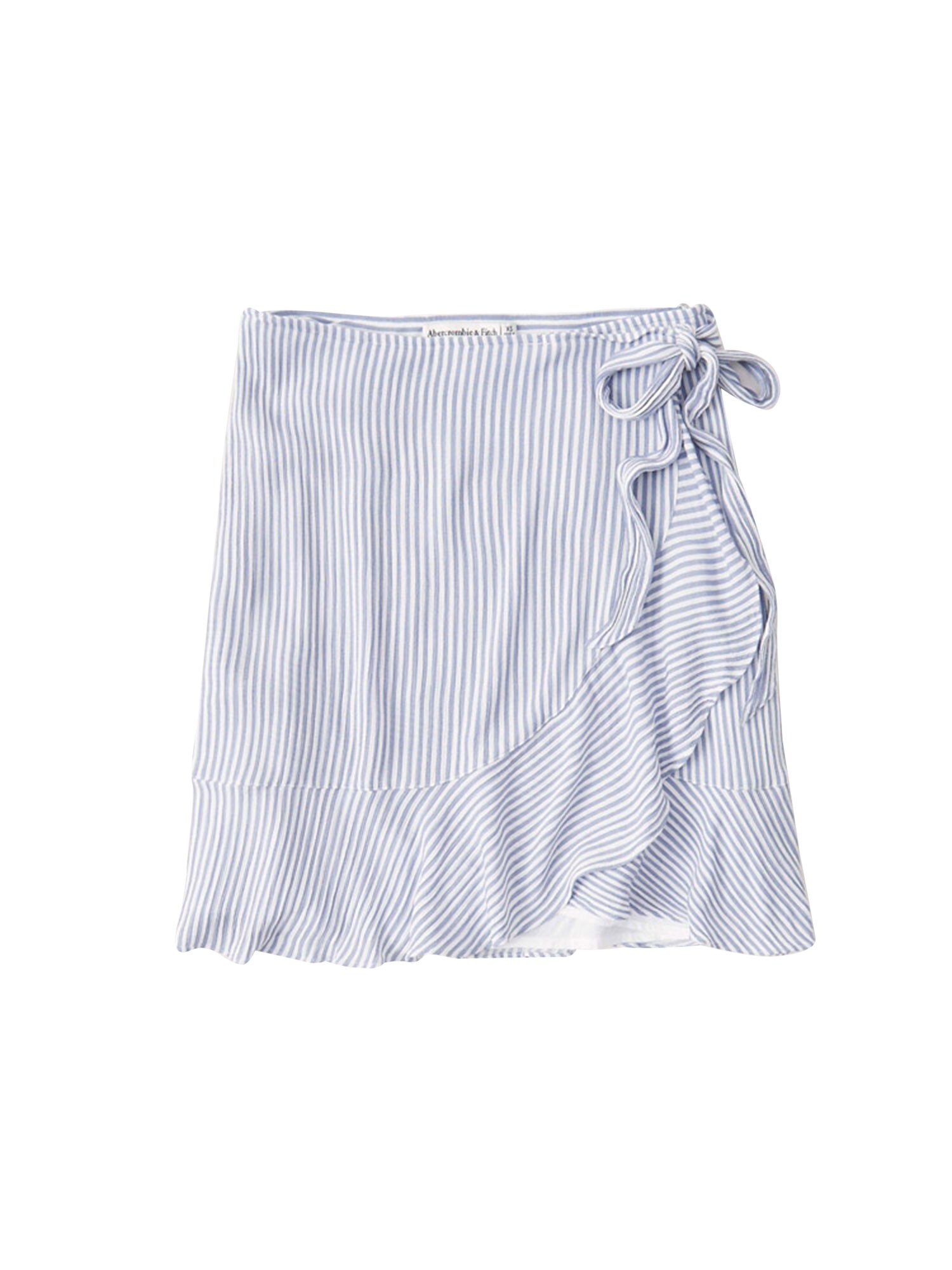 Abercrombie & Fitch Sijonas 'Fall Tiered'  balta / mėlyna