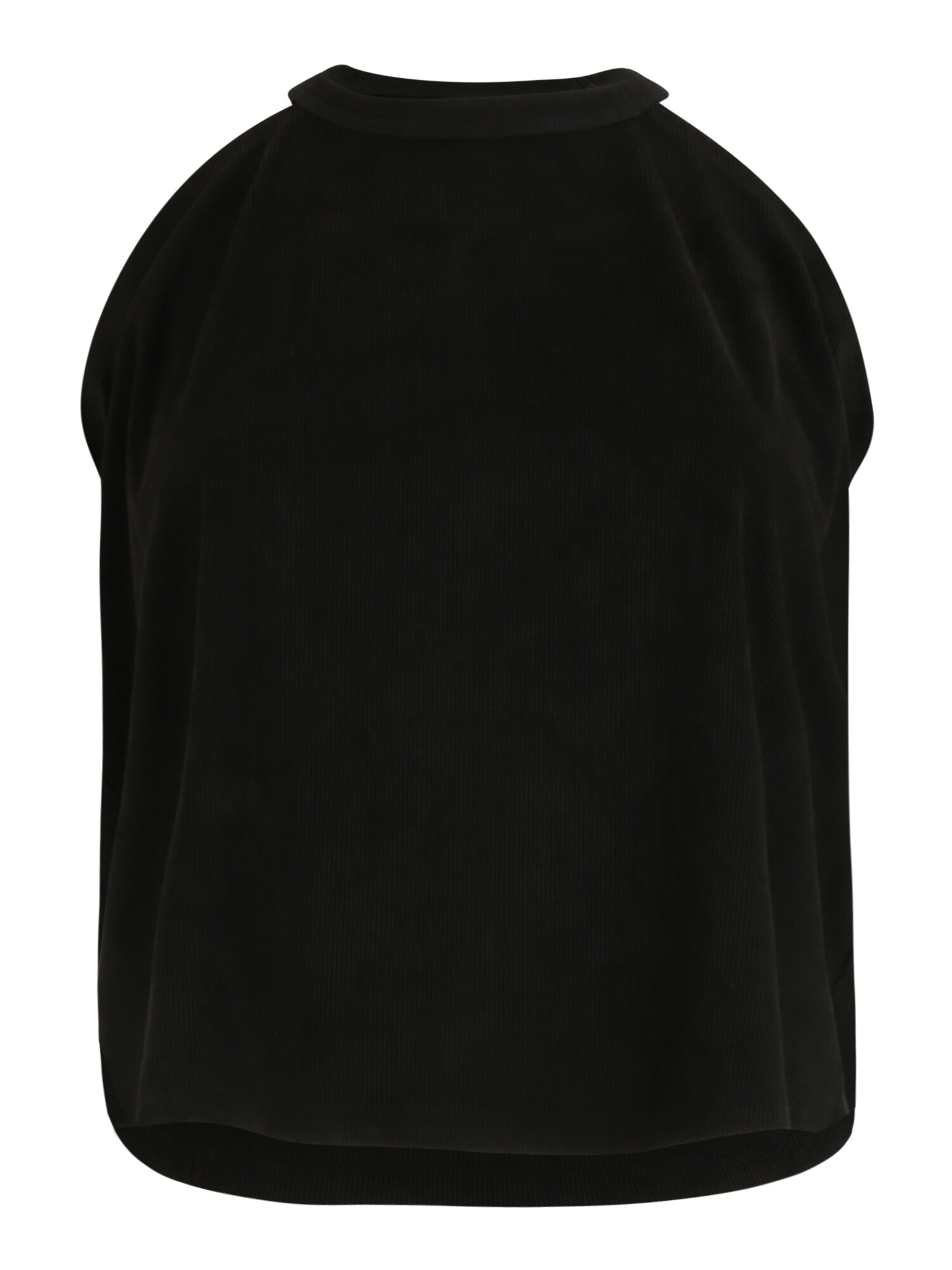 Urban Classics Curvy Palaidinė be rankovių 'Peached Rib Neckholder'  juoda