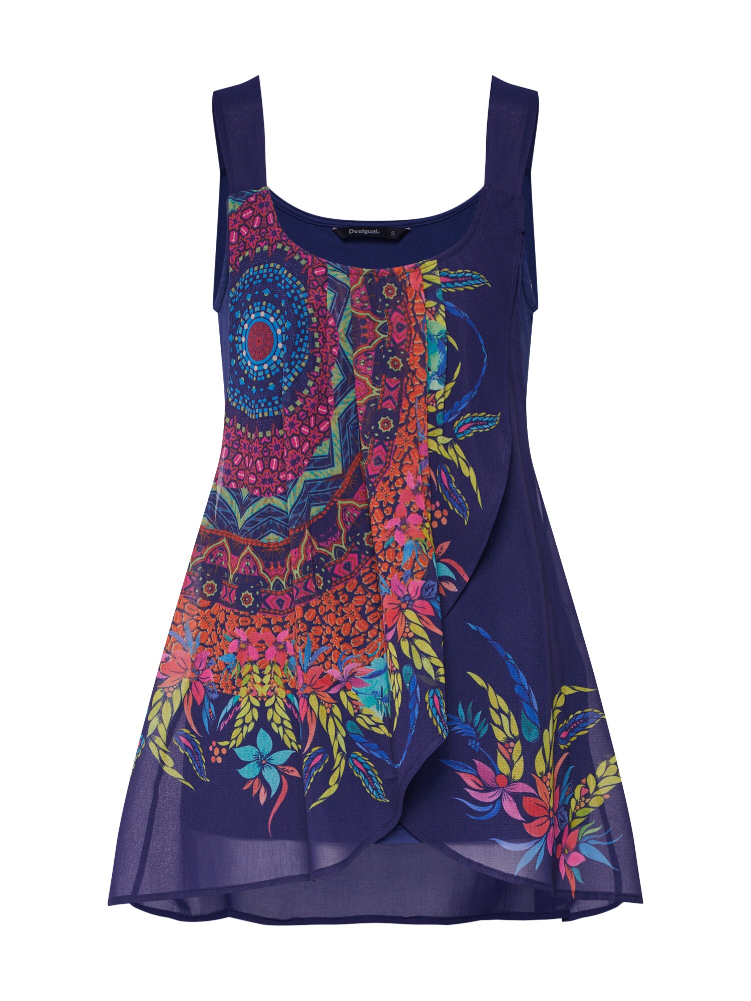 Desigual Dames Blouse Adri Navy Gemengde Kleuren desigual kopen in de aanbieding