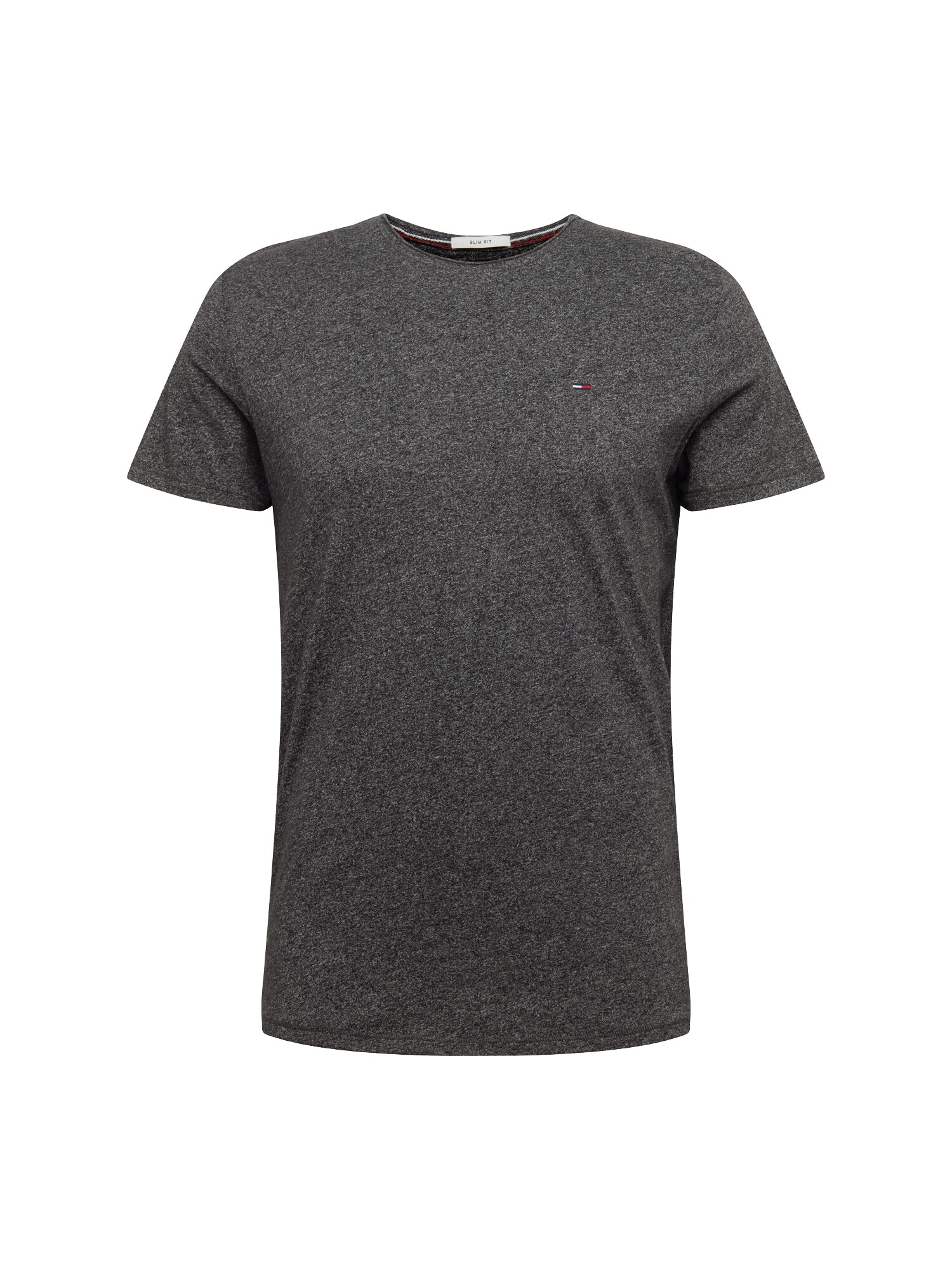 Tommy Jeans Heren Shirt Grijs Gemeleerd Zwart tommy jeans kopen in de aanbieding