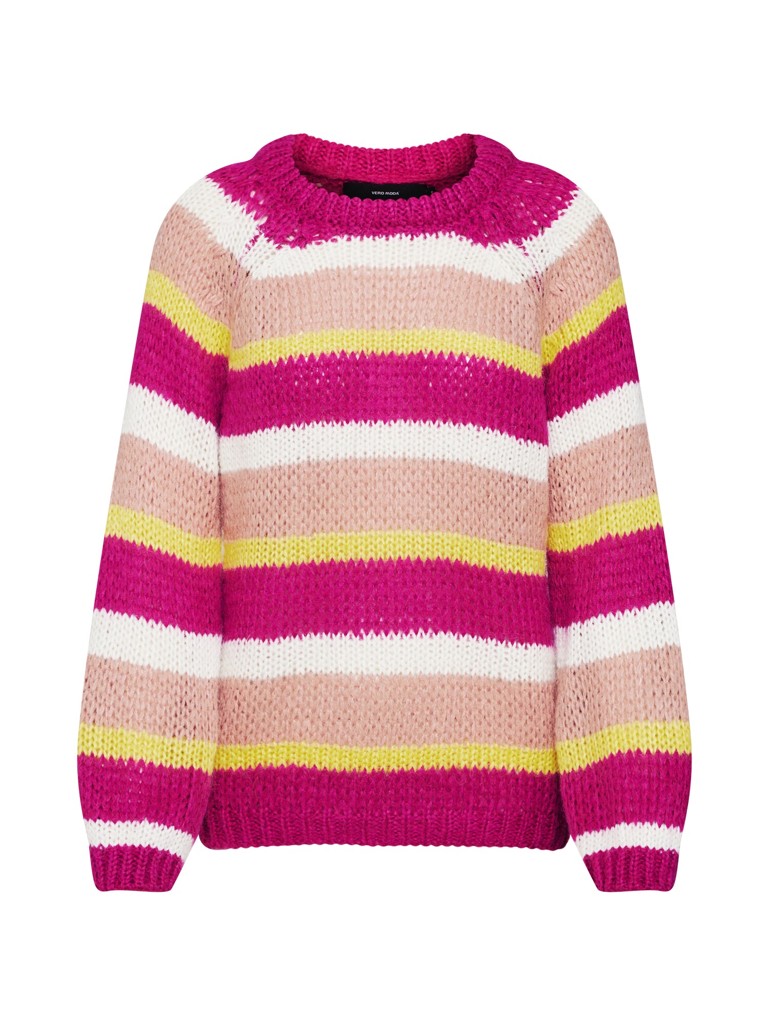 Vero Moda Dames Trui Wendy Creme Geel Lila vero moda kopen in de aanbieding