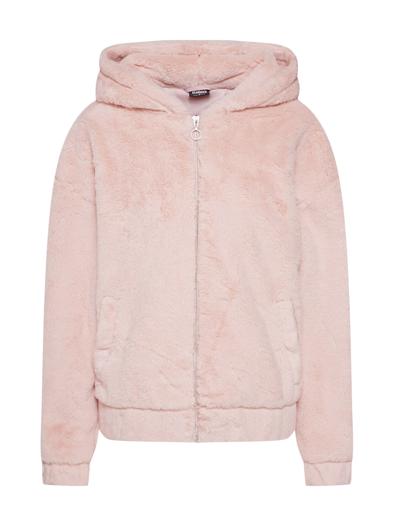 Urban Classics Dames Sweatvest Ladies Teddy Jacket Rosa urban classics kopen in de aanbieding