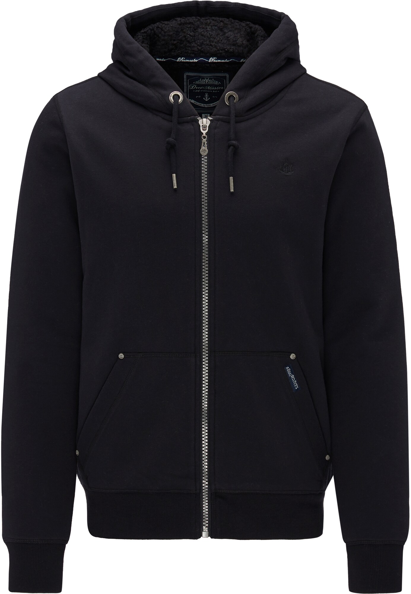 Dreimaster Heren Sweatvest Zwart dreimaster kopen in de aanbieding