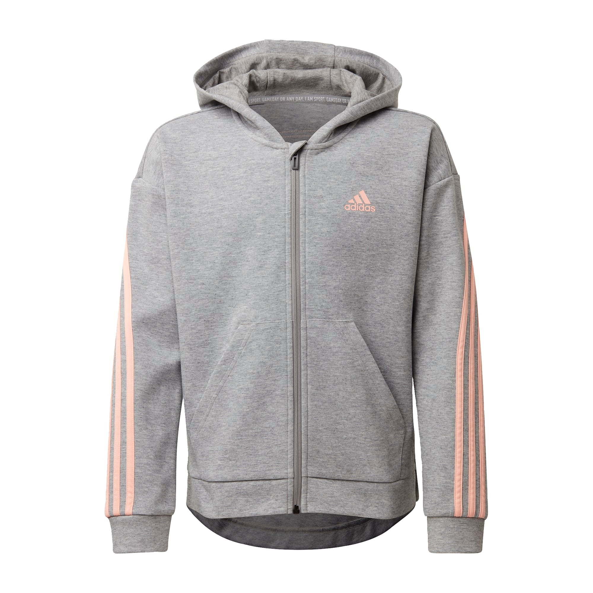 ADIDAS PERFORMANCE Sportinė striukė  pastelinė oranžinė / margai pilka