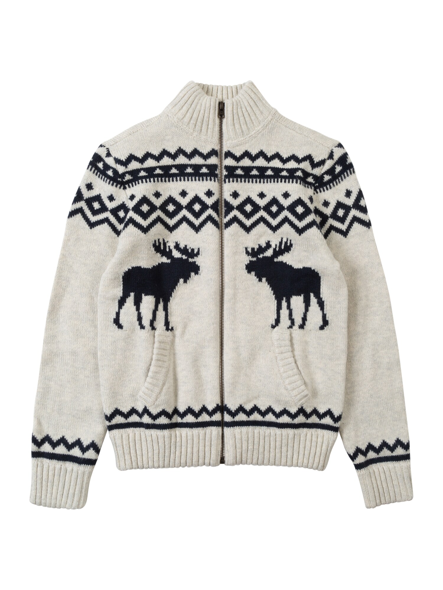 Abercrombie Fitch Jongens Trui Xm18 Intarsia Mock Wit abercrombie fitch kopen in de aanbieding