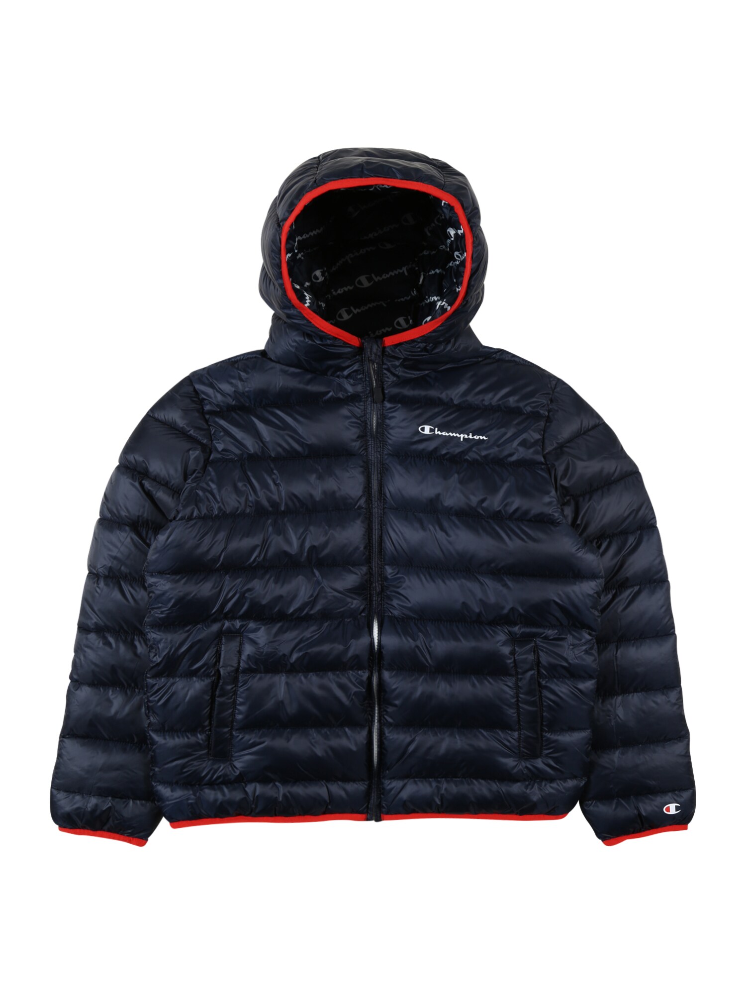 Champion Authentic Athletic Apparel Žieminė striukė  tamsiai mėlyna / raudona / balta