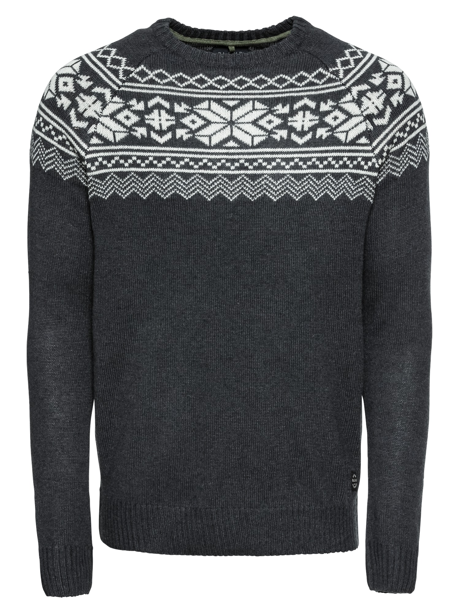 Blend Heren Trui Basaltgrijs Wit blend kopen in de aanbieding