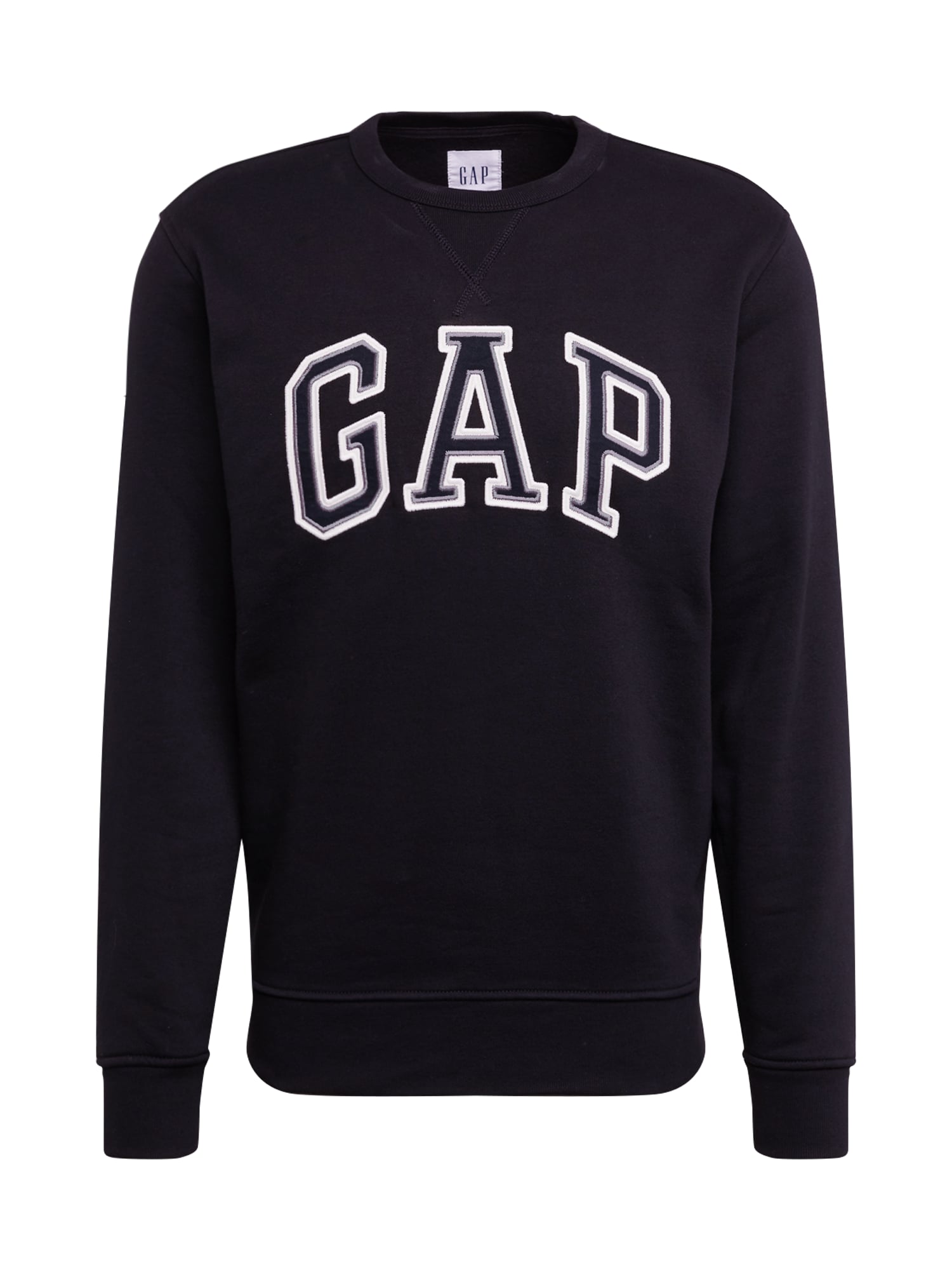 GAP Megztinis be užsegimo 'ARCH CREW'  juoda / balta