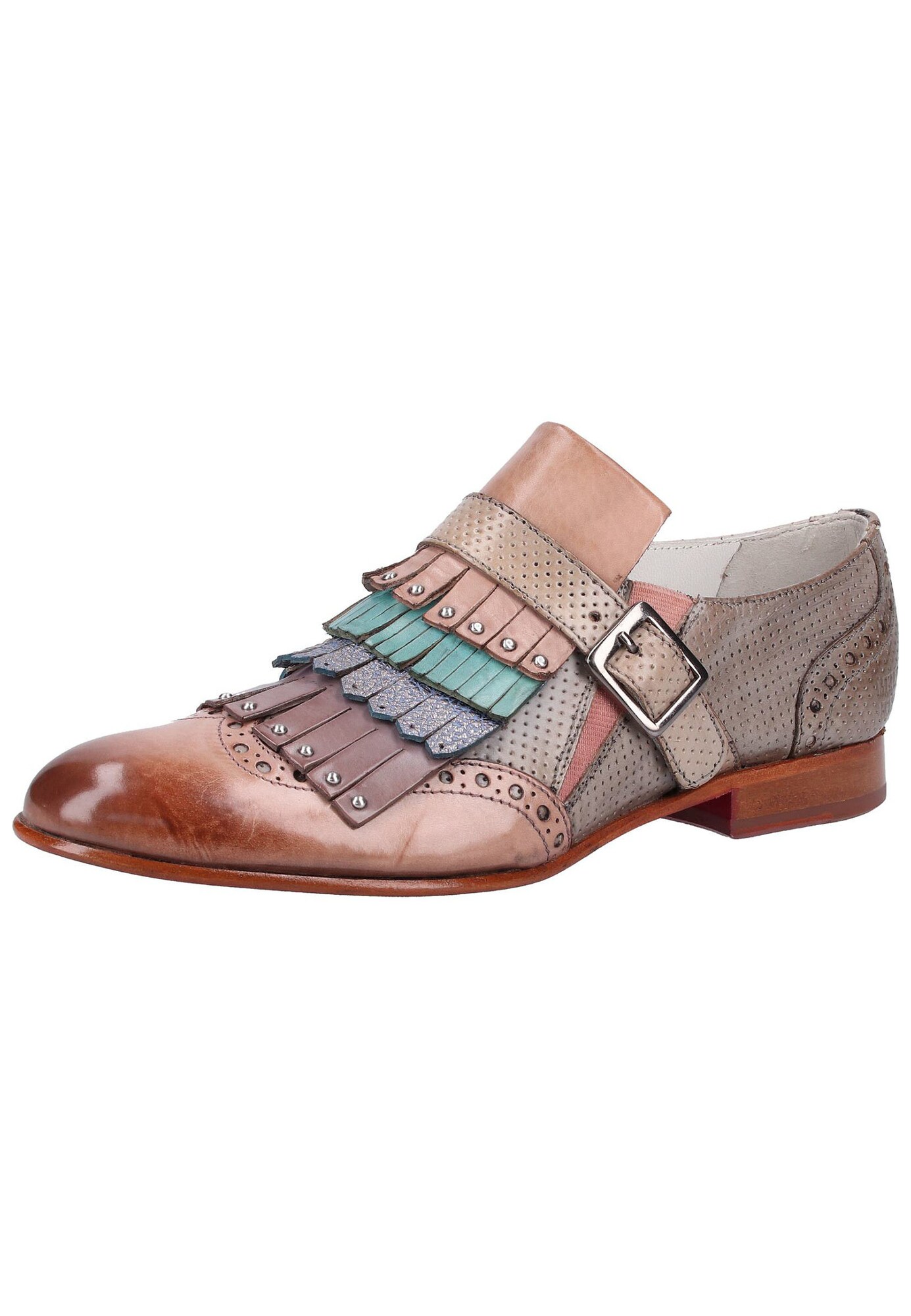 Melvin Hamilton Dames Instappers Lichtbruin Gemengde Kleuren melvin hamilton kopen in de aanbieding