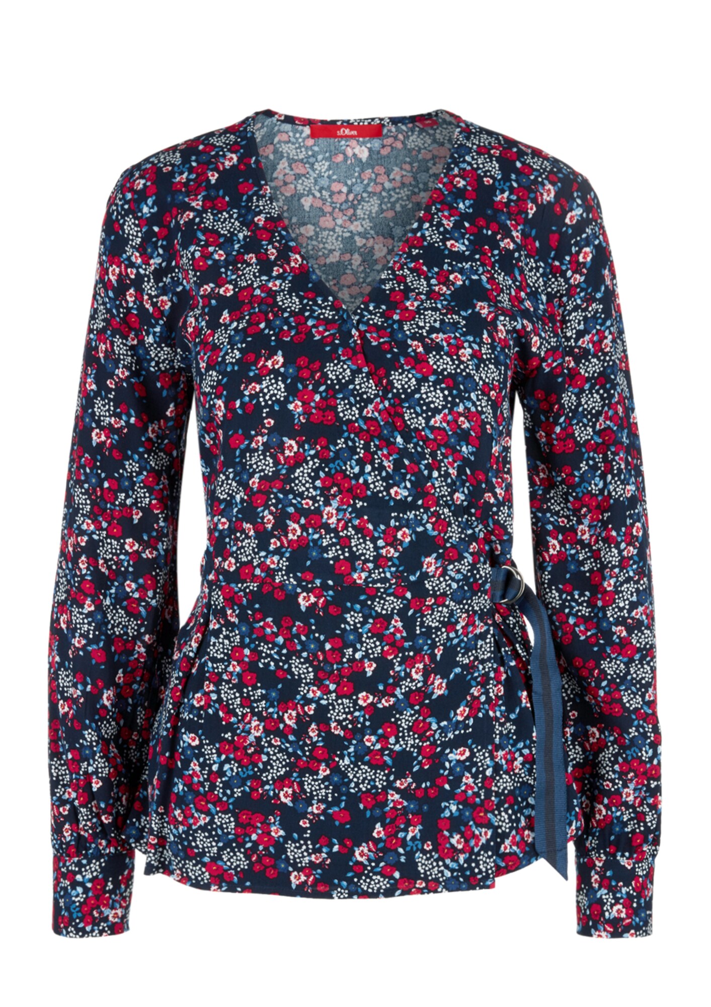 Soliver Red Label Dames Blouse Crepebluse Kobaltblauw soliver red label kopen in de aanbieding