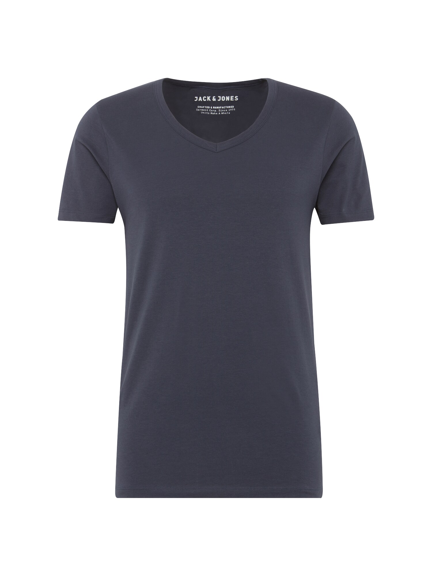 JACK & JONES Marškinėliai 'BASIC V-NECK TEE S/S NOOS'  tamsiai mėlyna