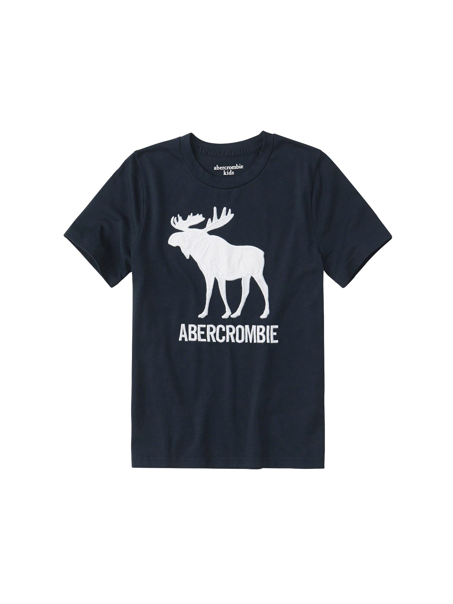 Abercrombie Fitch Jongens Shirt Jan Tech Logo 5Cc Navy Wit abercrombie fitch kopen in de aanbieding