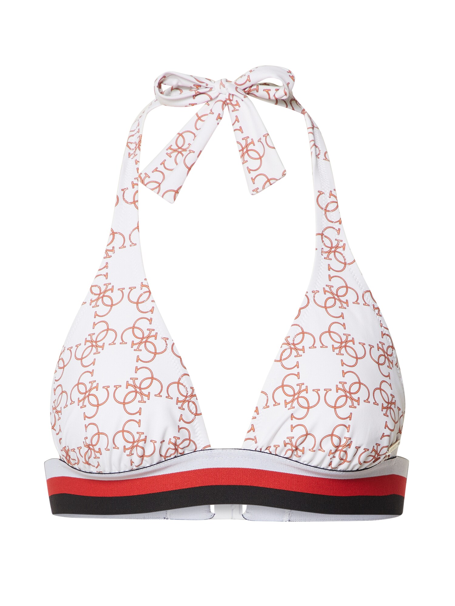 GUESS Bikinio viršutinė dalis 'HIGH TRIANGLE'  balta / raudona / juoda
