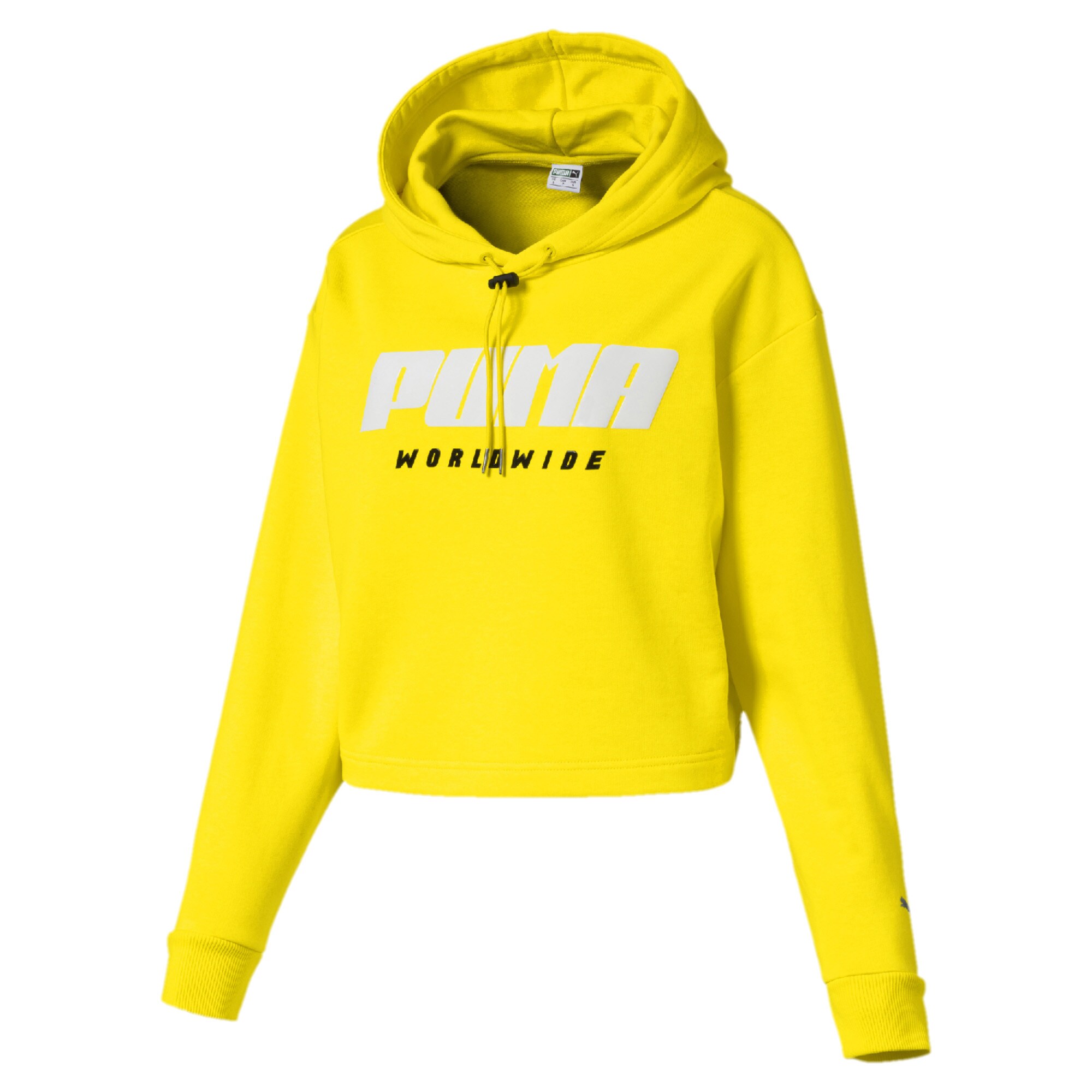 Puma Dames Sportief Sweatshirt Tz Geel Zilver puma kopen in de aanbieding
