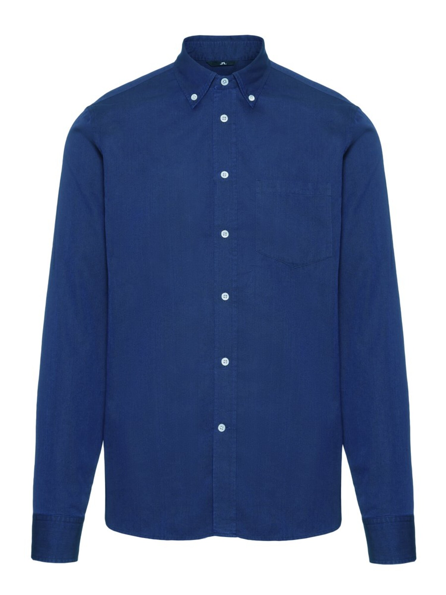 Jlindeberg Heren Overhemd David Blauw Denim jlindeberg kopen in de aanbieding