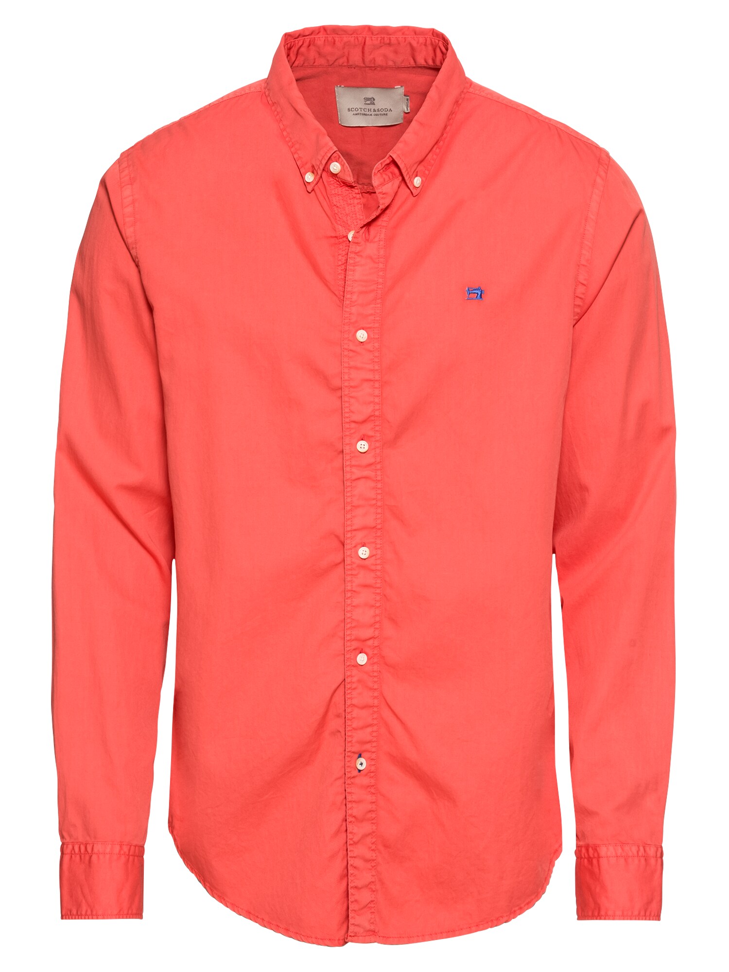 Scotch Soda Heren Overhemd Rood scotch soda kopen in de aanbieding