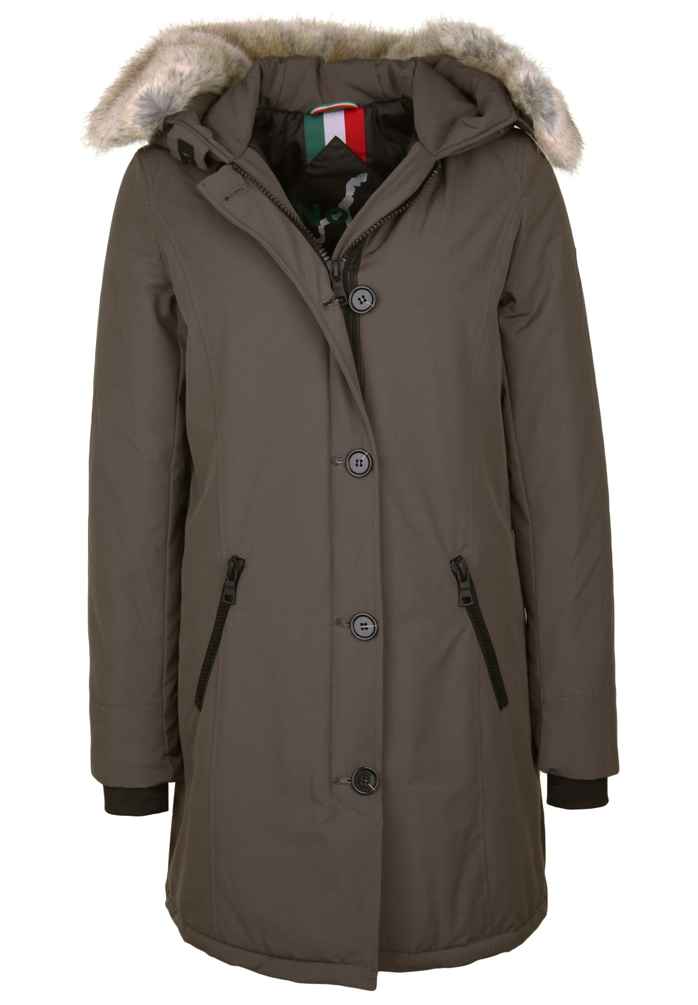 No 1 Como Dames Winterparka Arosa 316 Kaki no 1 como kopen in de aanbieding