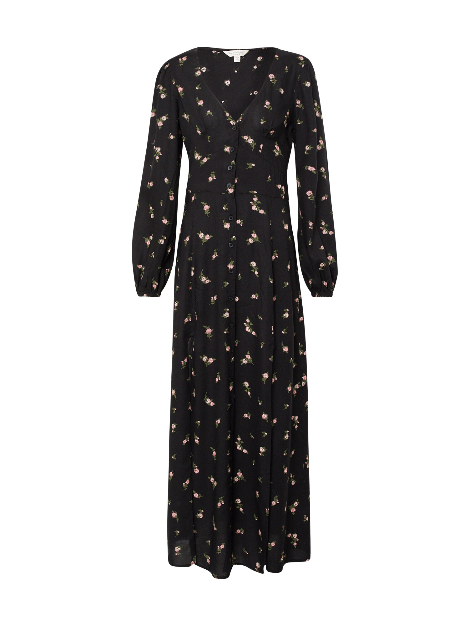 Miss Selfridge Suknelė 'LS FLRL BTN THR MAXI'  juoda